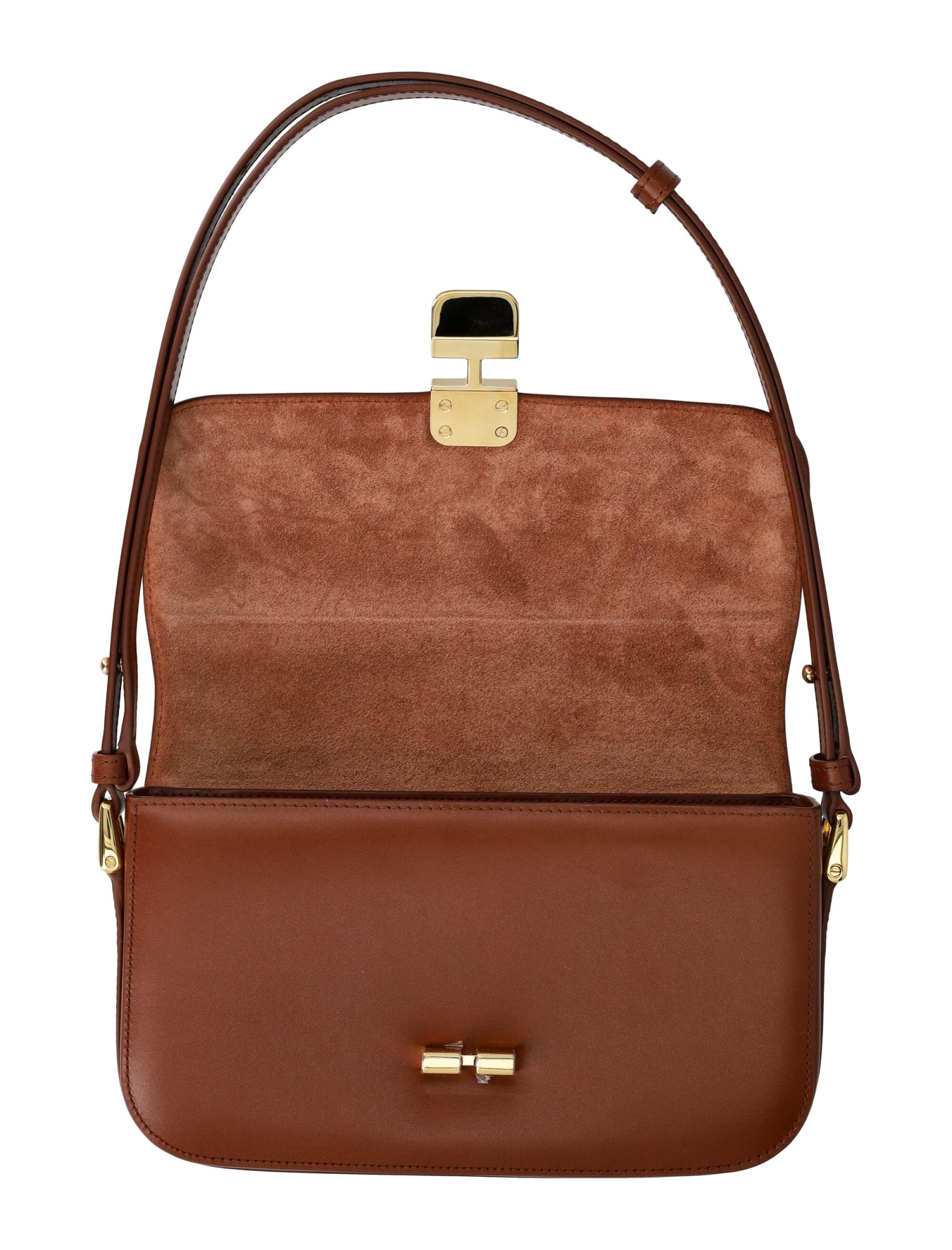 Shop Apc Grace Baguette Bag In Hazelnut