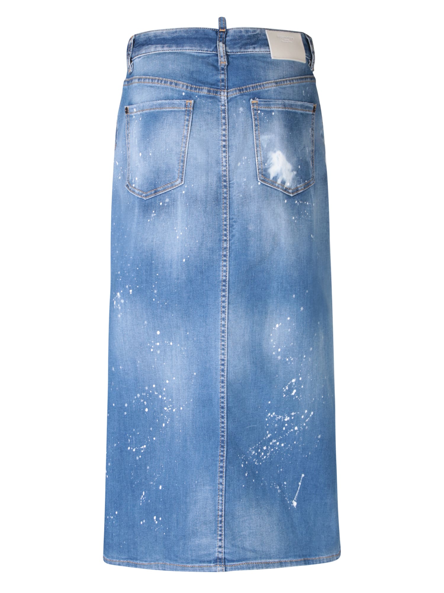 Shop Dsquared2 Medium Ice Spots Blue Skirt