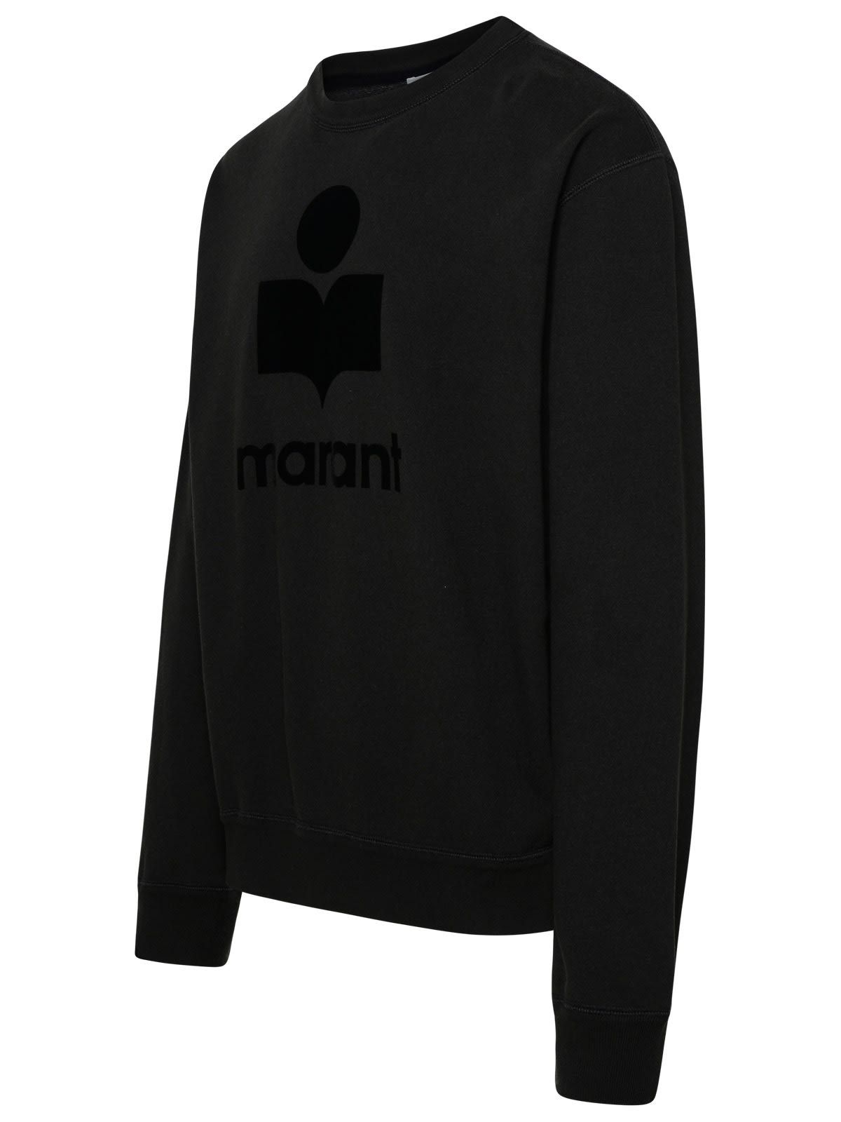 Shop Isabel Marant Mikoy Black Cotton Sweatshirt In Faded Black