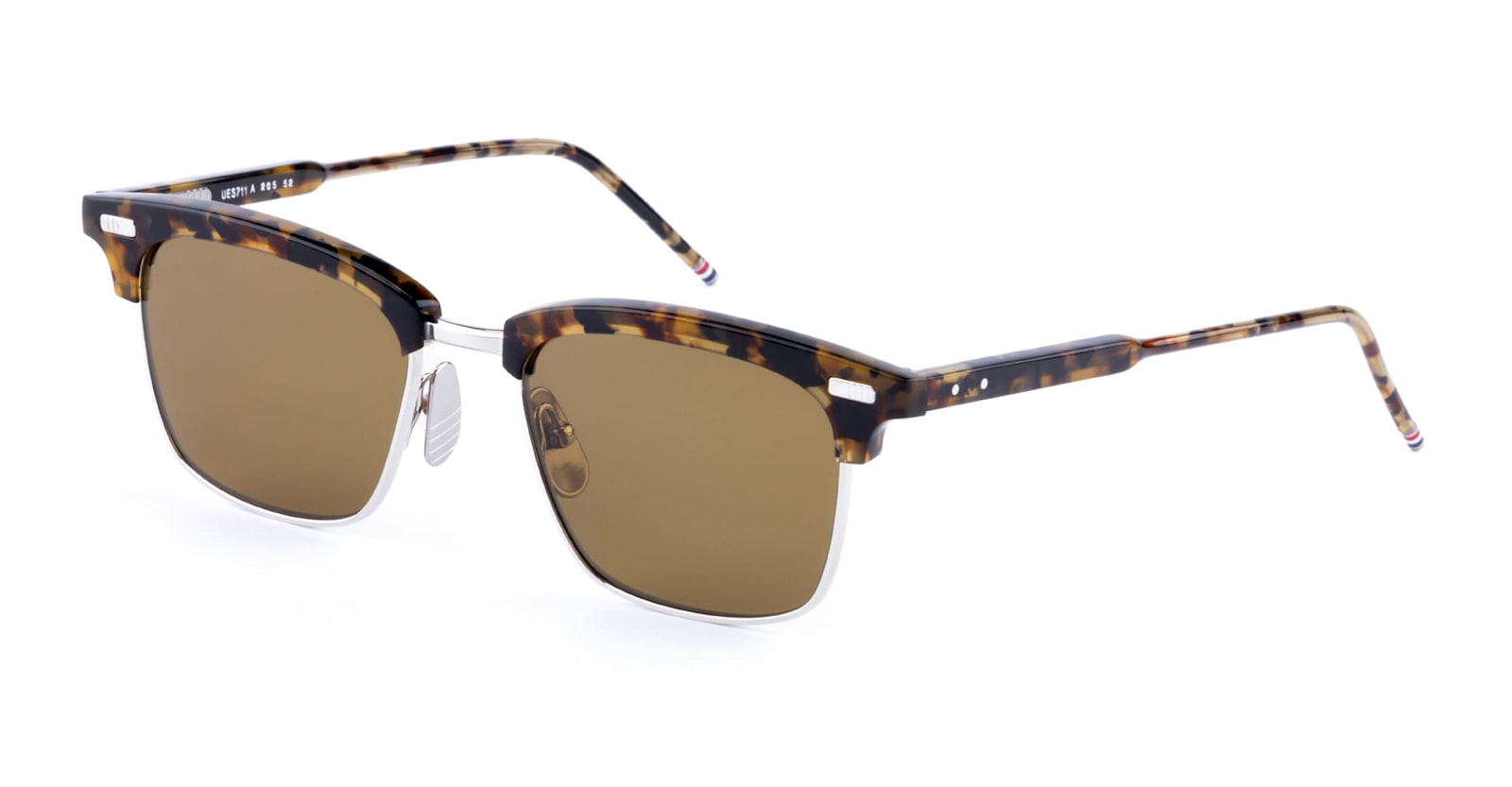 Thom Browne Rectangular / Dark Brown Sunglasses In Brown