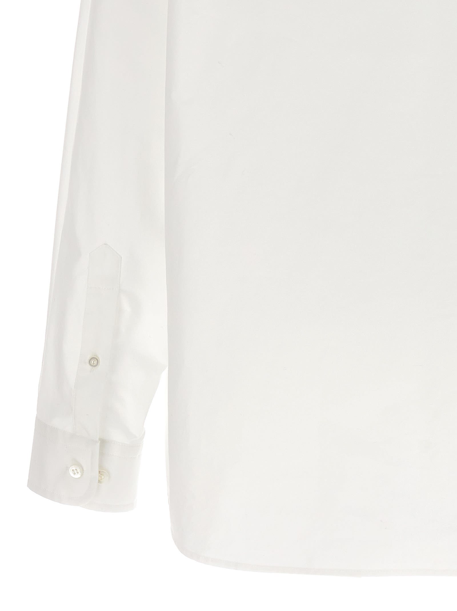 Shop Balenciaga Dropped Neckline Shirt In White