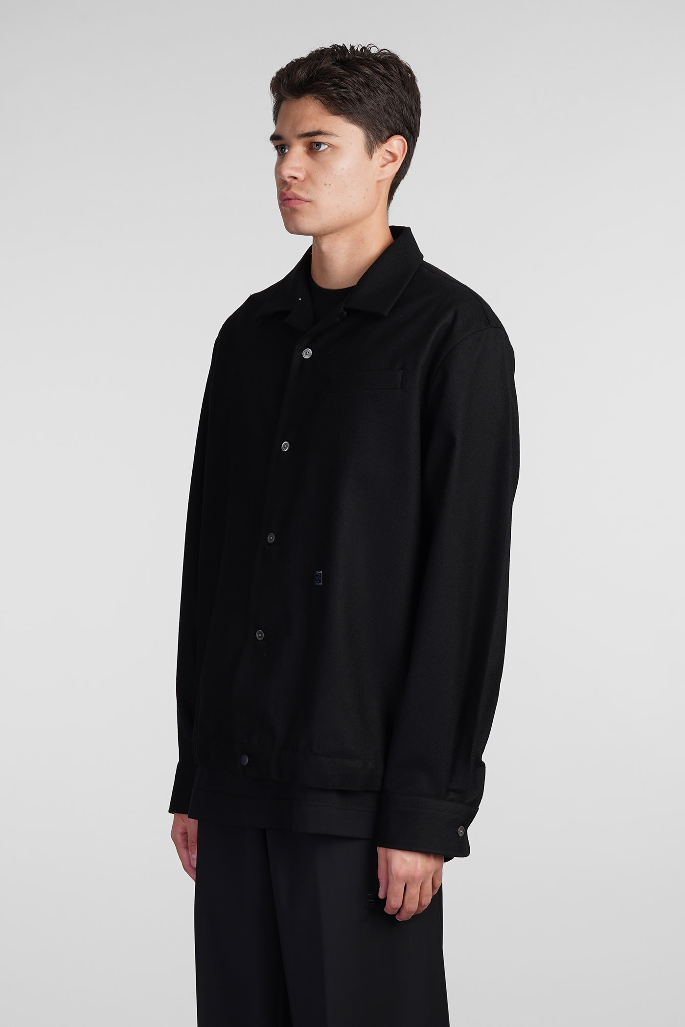 Shop Givenchy Casual Jacket In Black Wool