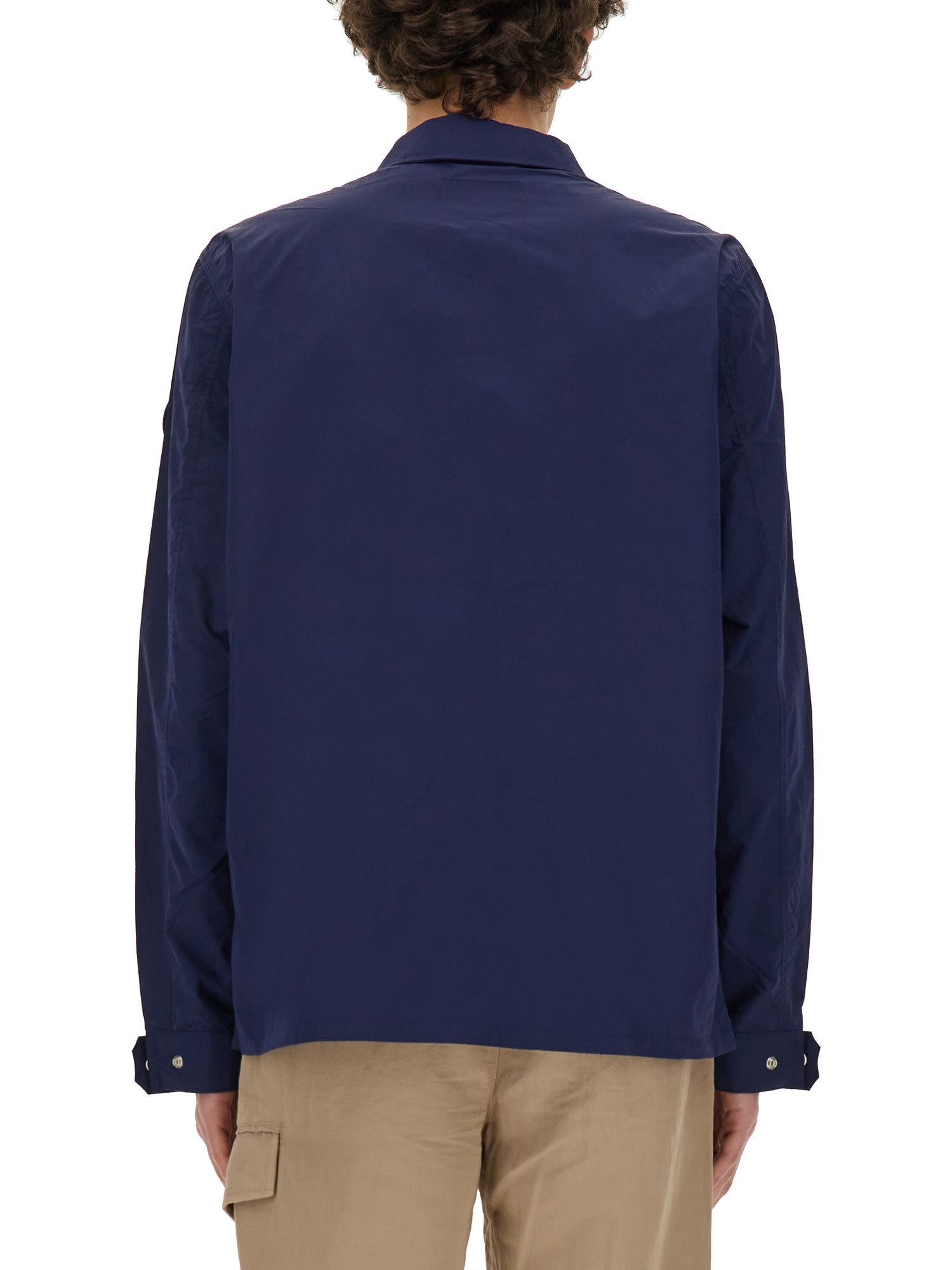 Shop Woolrich Nylon Shirt In Blu