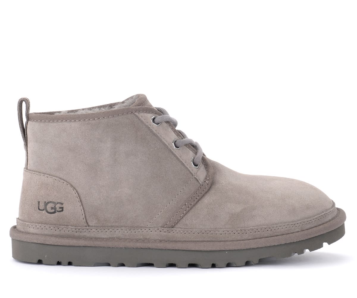 Ugg Neumel Boot In Gray Suede With Lacing