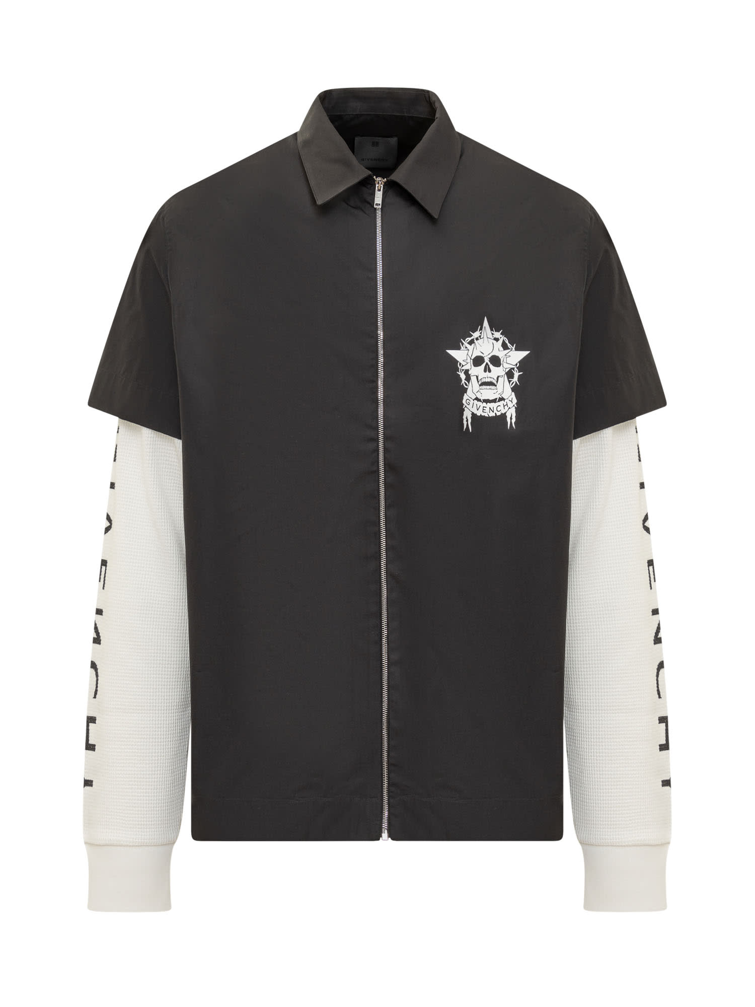 Givenchy Black And White Shirt With Double Layered Design