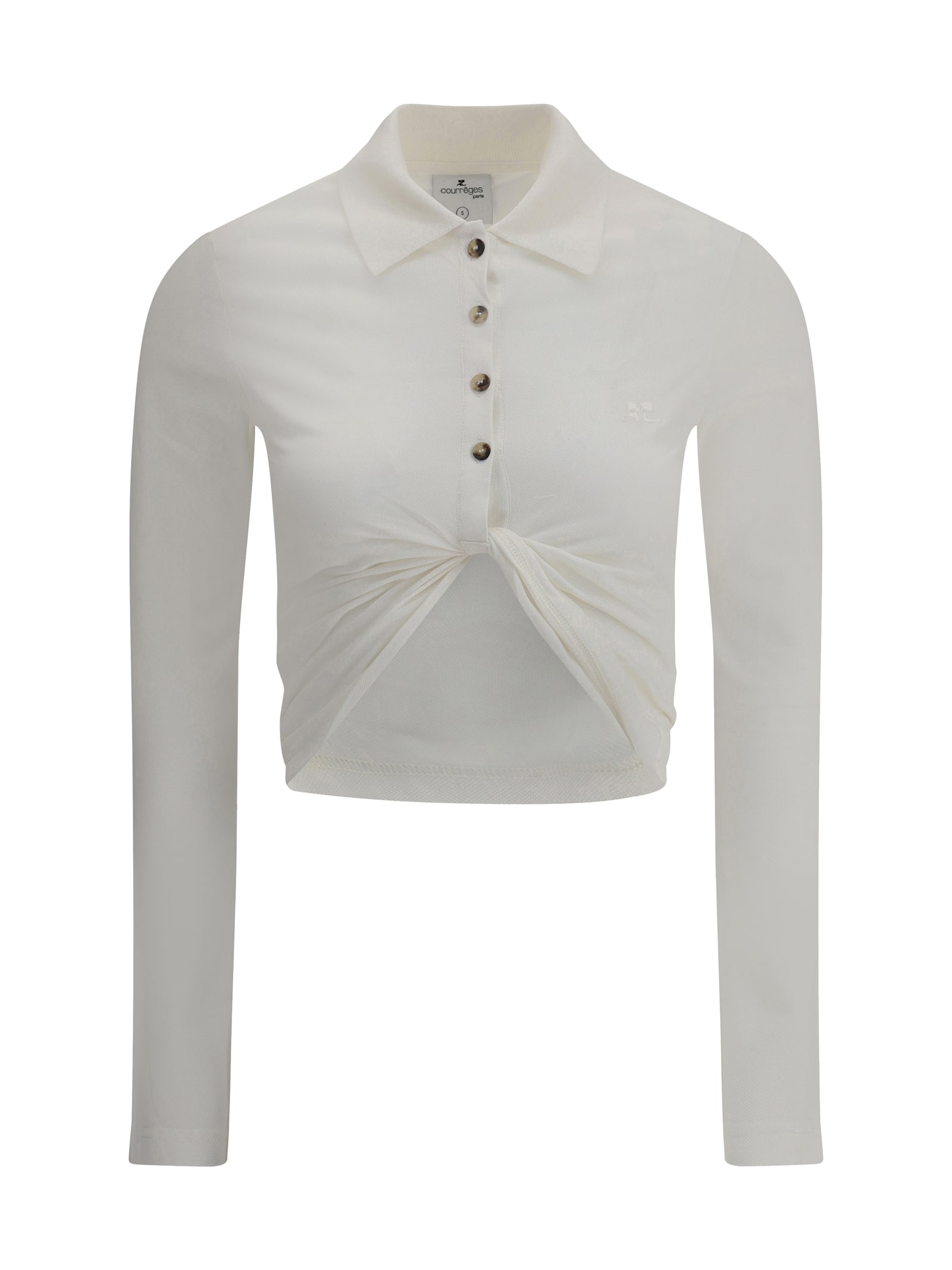 COURRÈGES COURRÈGES POLO WITH TWISTED DETAIL