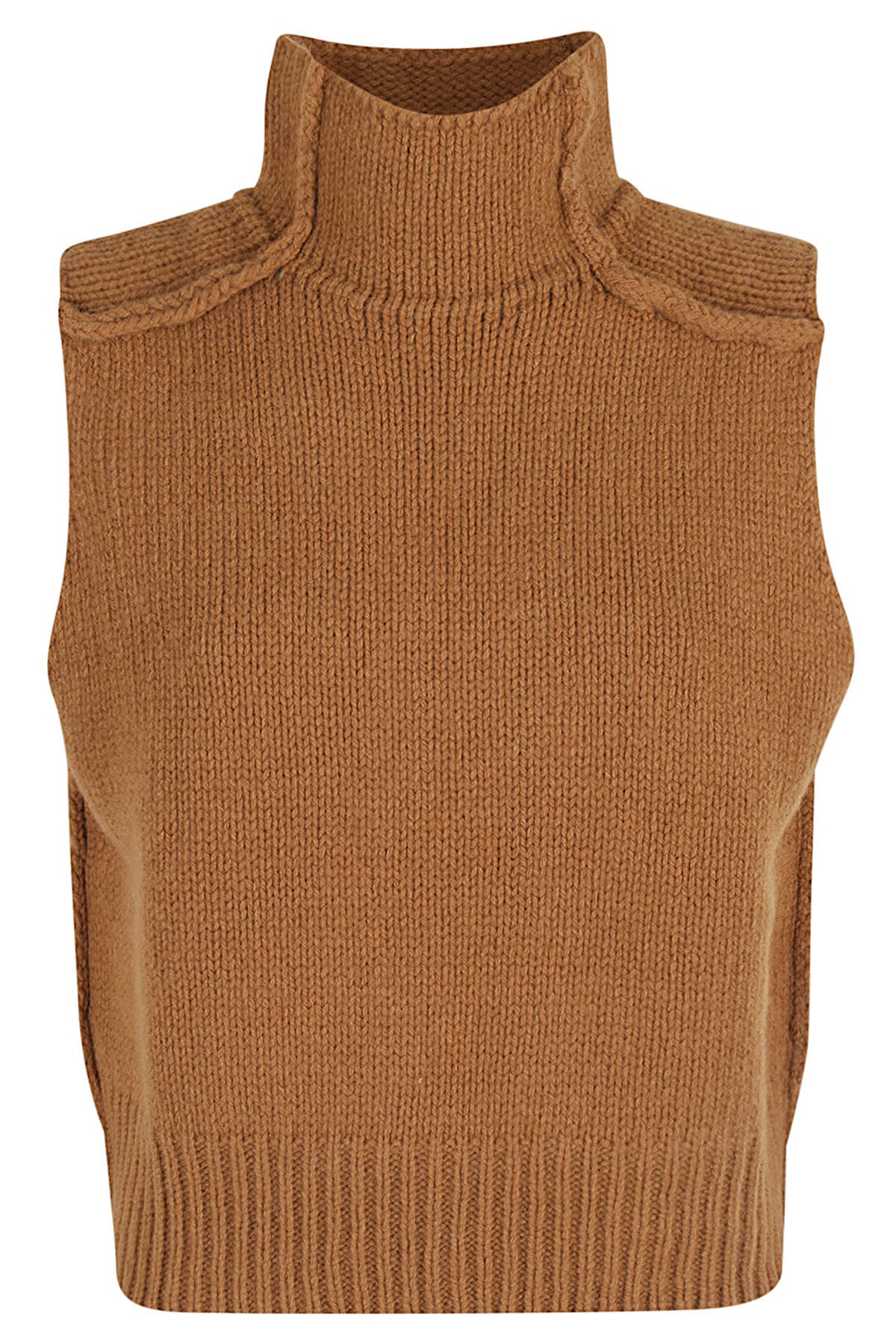 Shop Roberto Collina Slipover Mock Neck In Vicuna