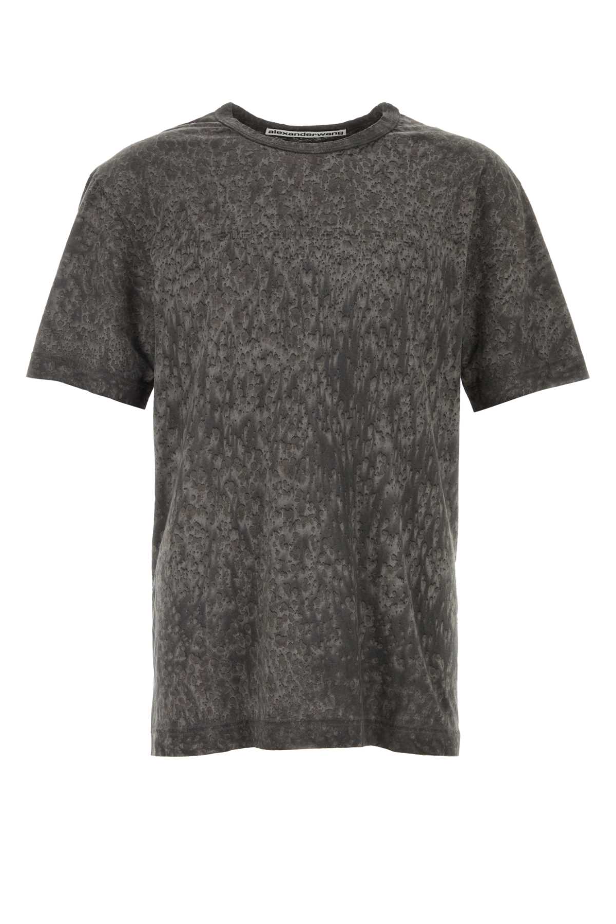 Dark Grey Cotton Blend T-shirt