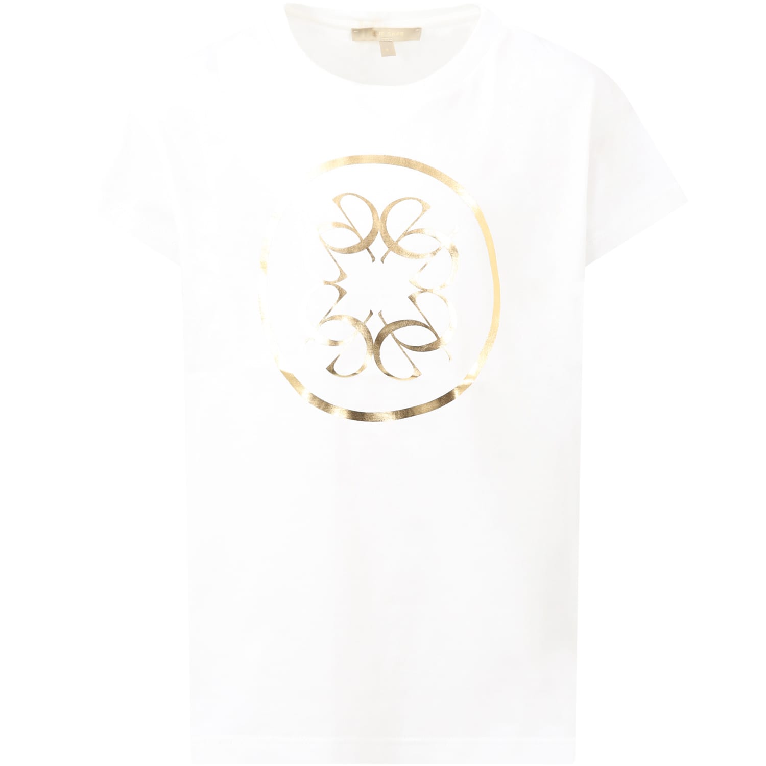 Elie Saab White T-shirt For Girl With Logo