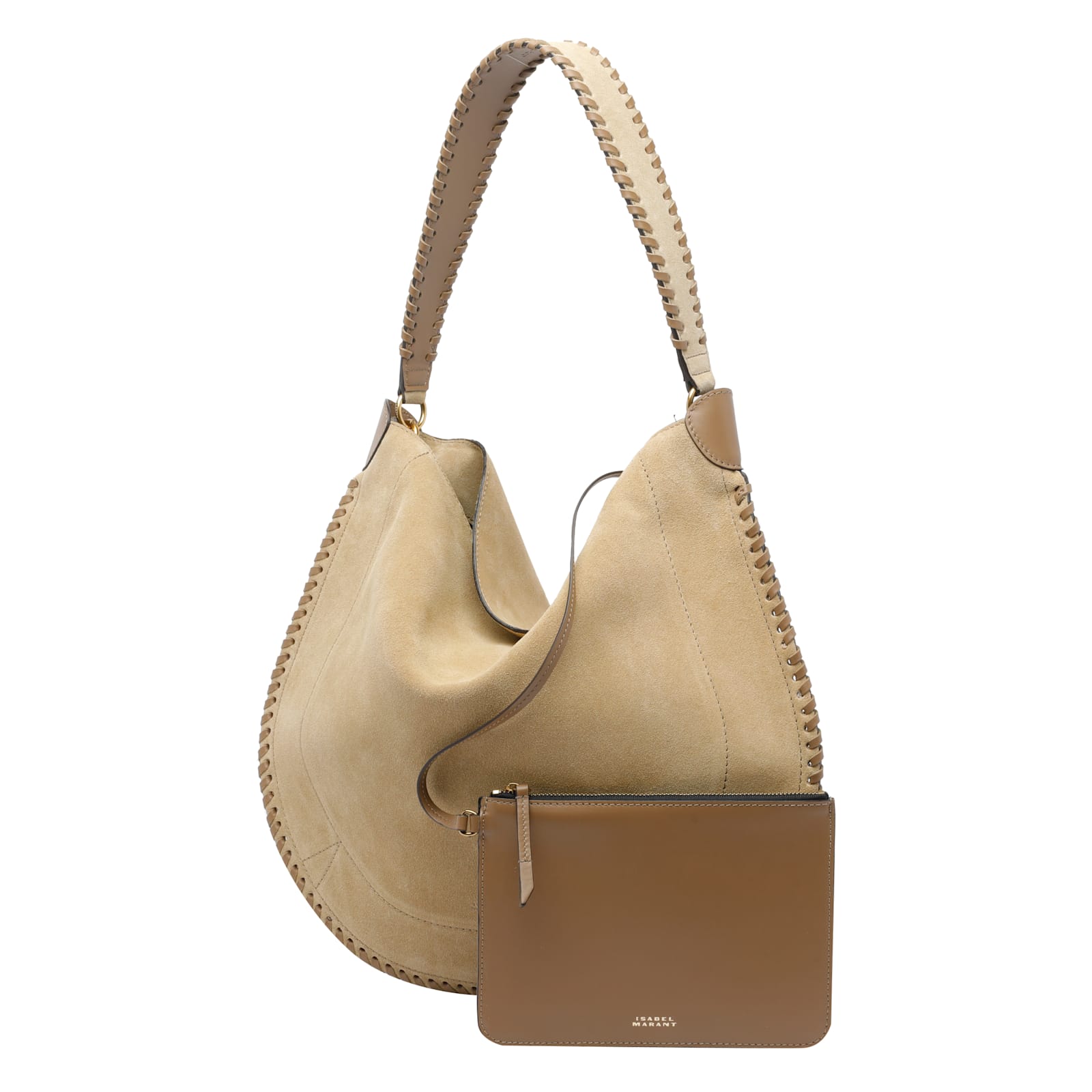 Isabel Marant Soft Oskan Hobo Bag In Sand
