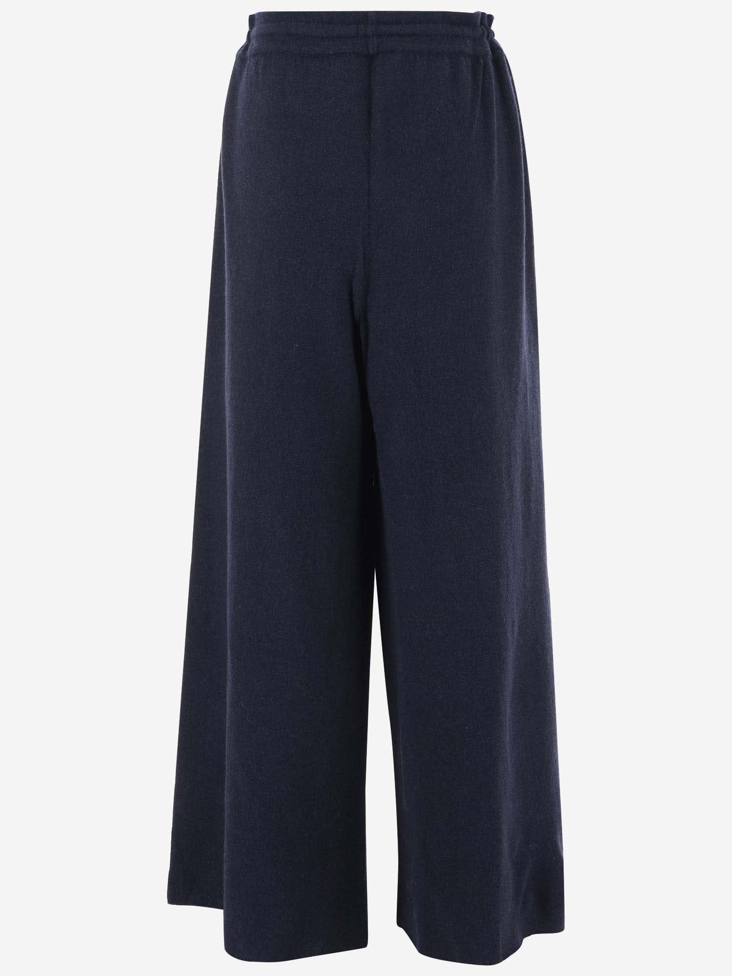 Shop Jil Sander Cashmere Pants In Blue