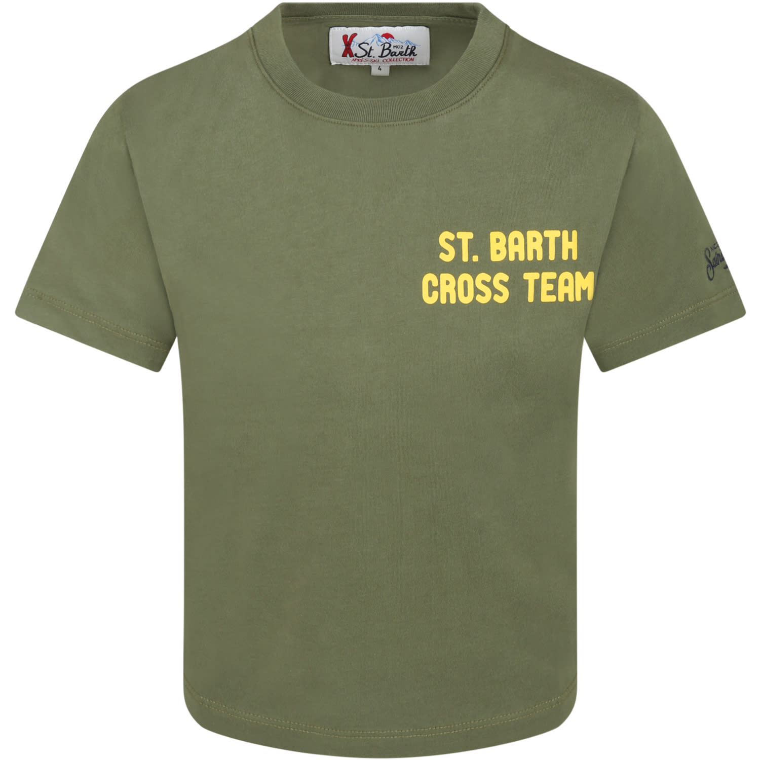 MC2 Saint Barth Green T-shirt For Boy With Snoopy And Logo