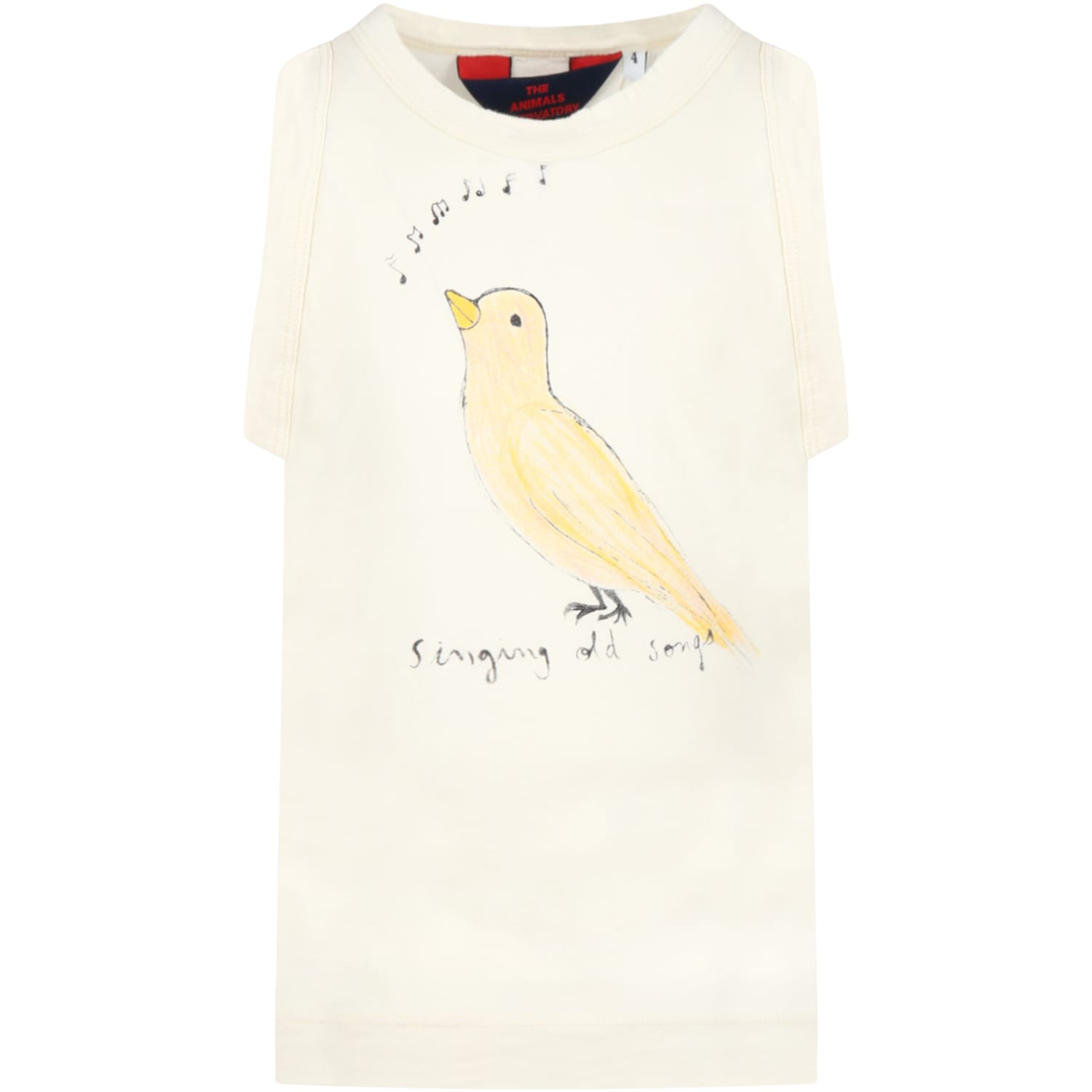 The Animals Observatory Ivory Tank Top For Kids