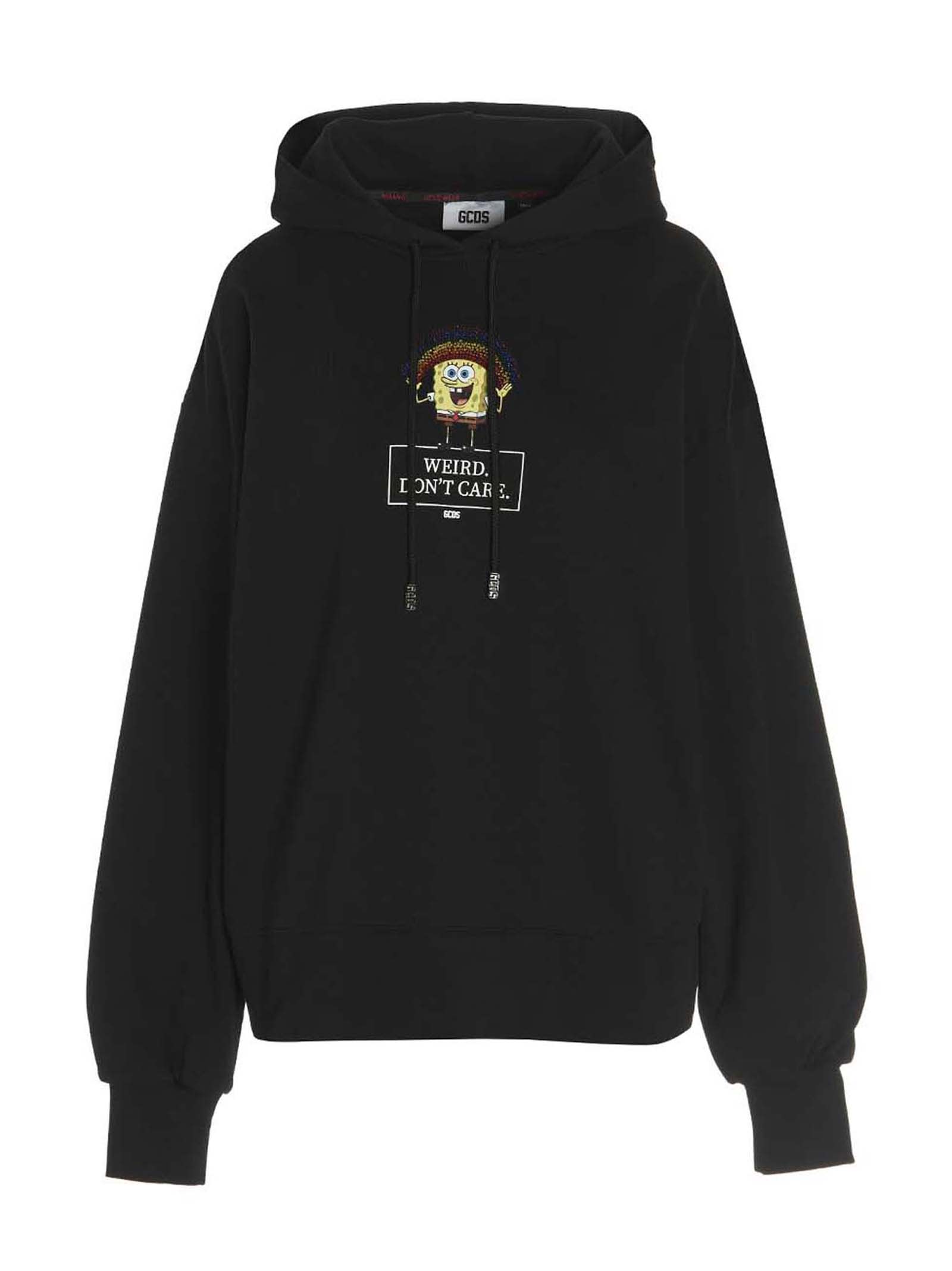 Shop Gcds Dont Care Capsule Hoodie With Dont Care Capsule In Black
