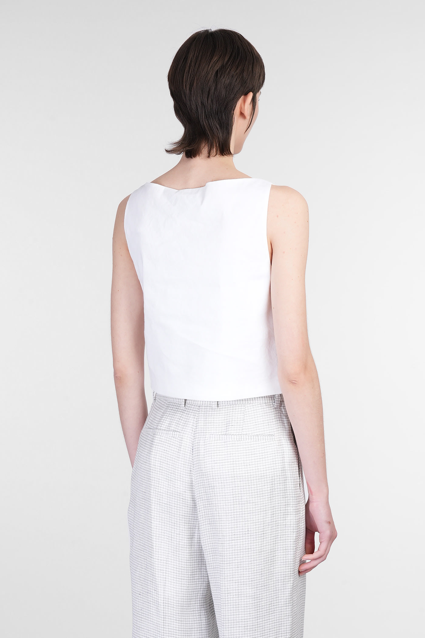 Theory Topwear In White Linen