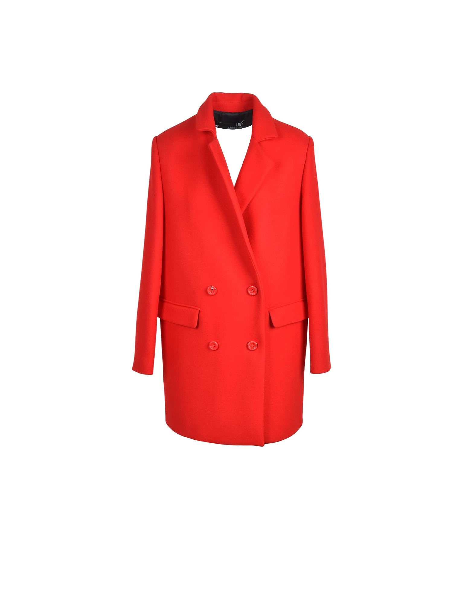 Love Moschino Womens Red Coat