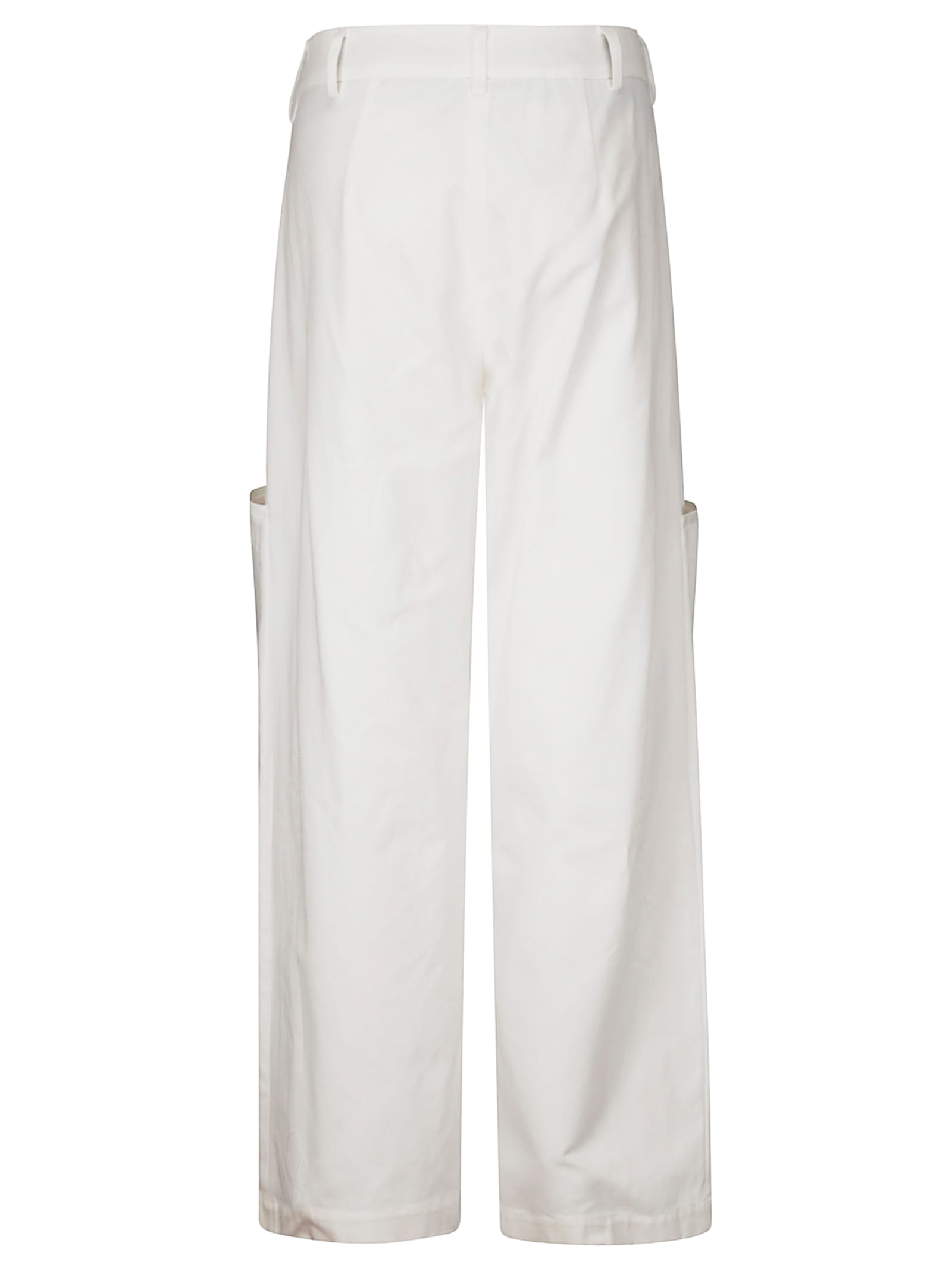 Jejia Wide-leg White Trousers