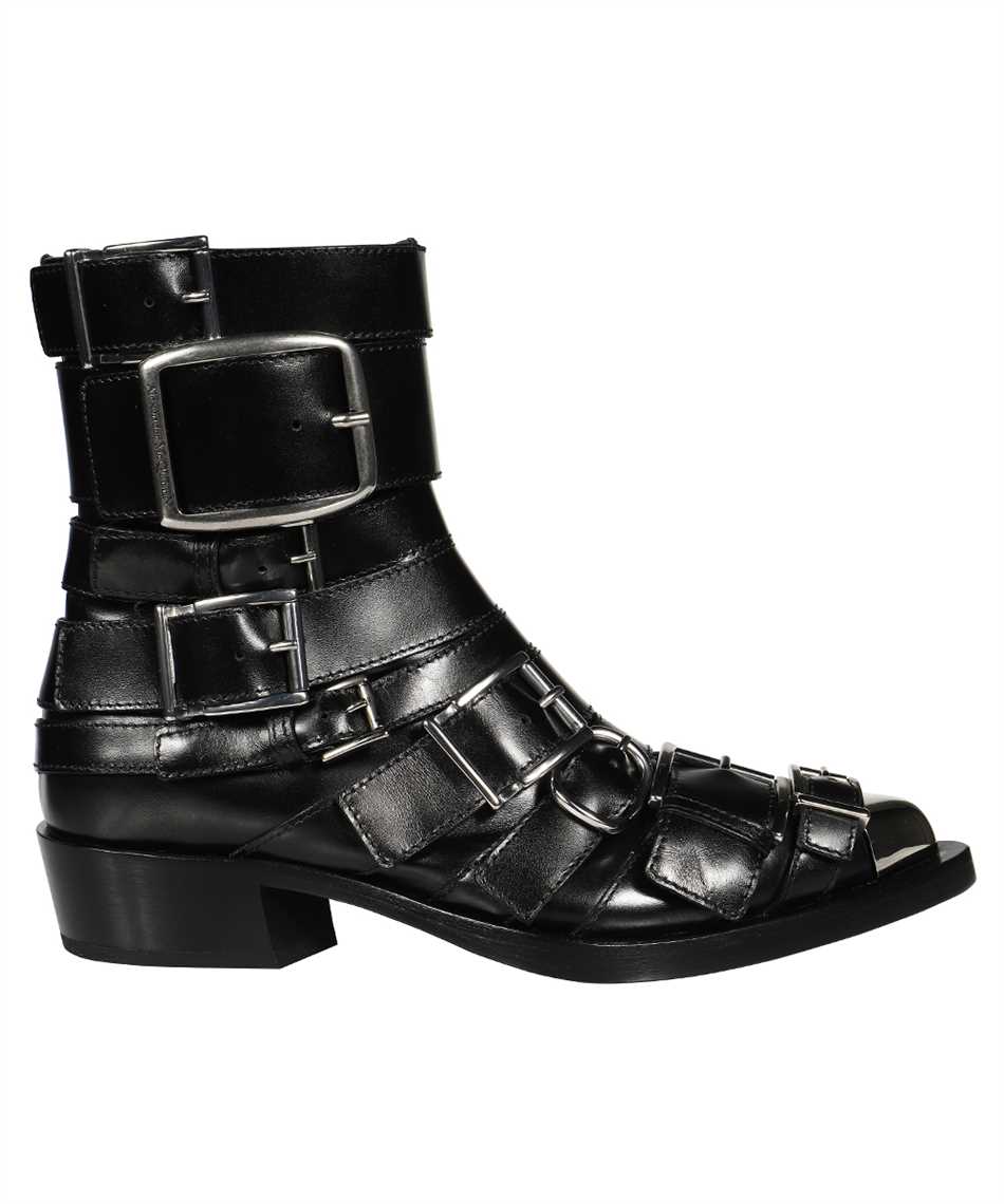 ALEXANDER MCQUEEN LEATHER ANKLE BOOTS
