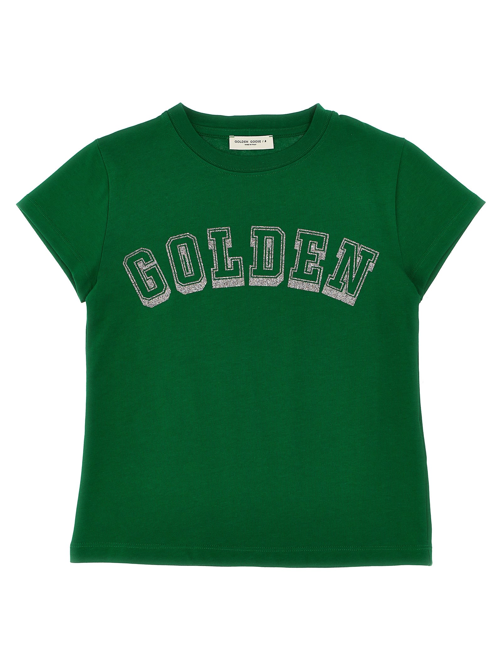 Golden Goose Glitter Logo Print T-shirt