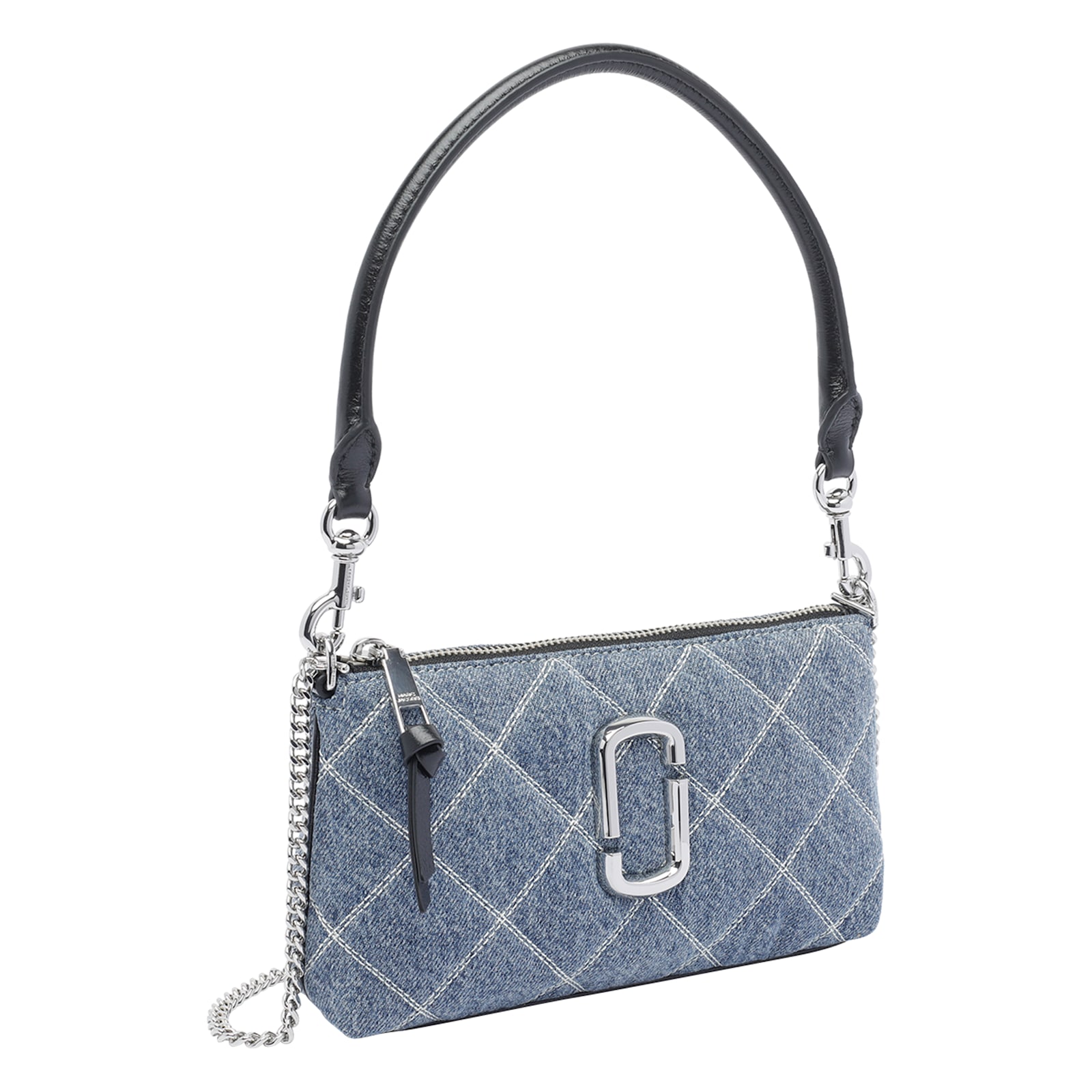 Marc Jacobs Pochette Snapshot In Quilted Denim In Blue