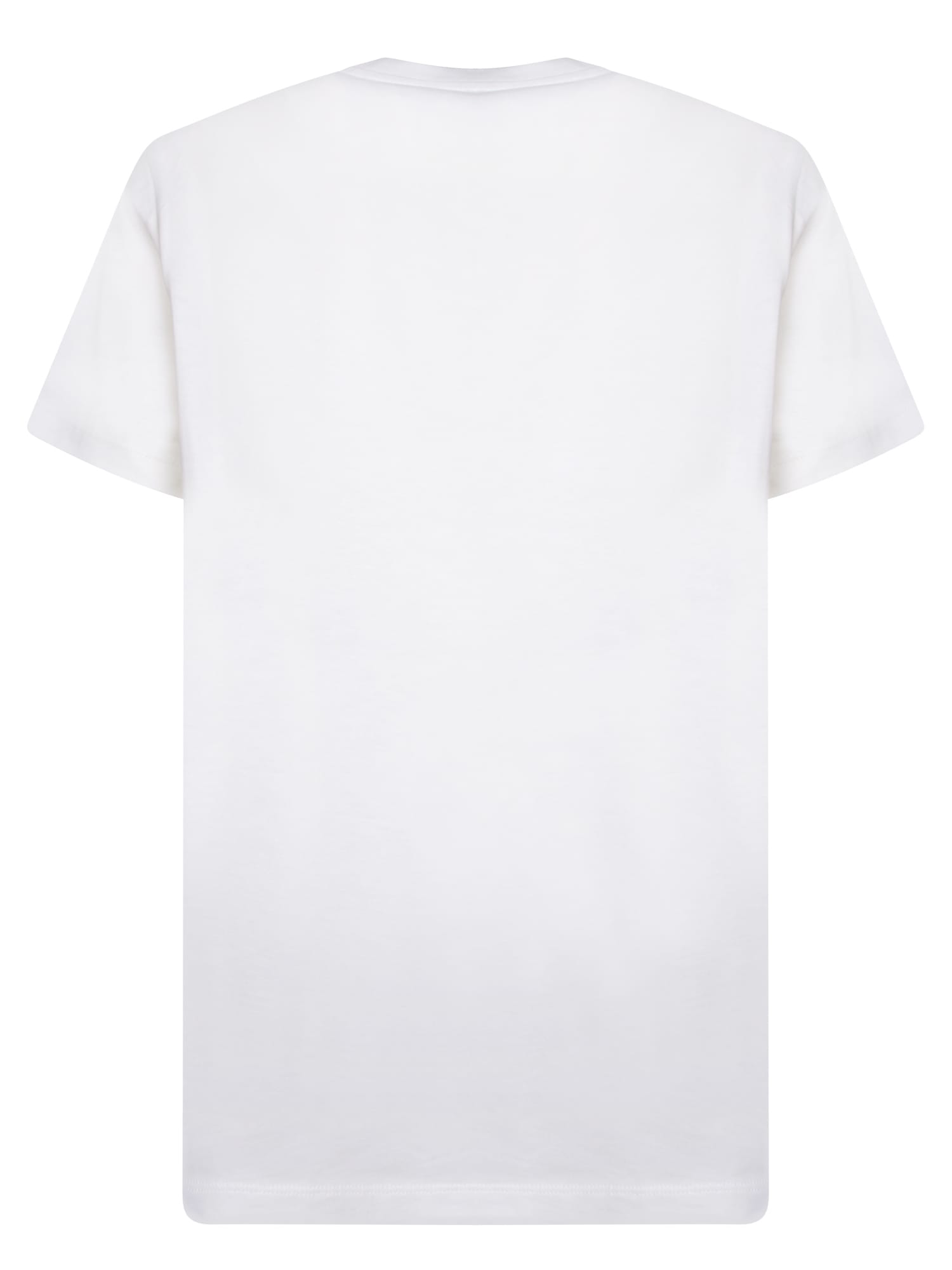 Shop Moncler White Cotton Logo T-shirt