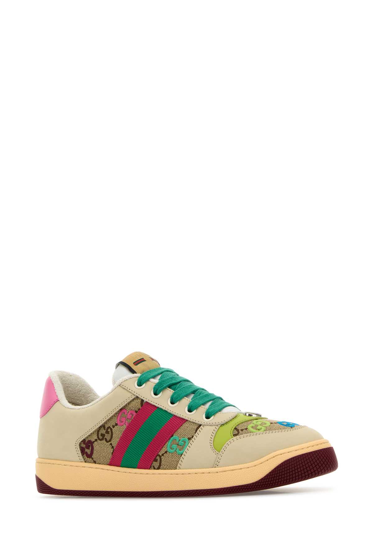 Gucci Screener Trainer In Gg Fabric And Multicolour Details In Multi