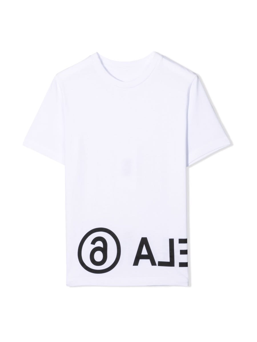 Mm6 Maison Margiela Kids' Maglietta In White