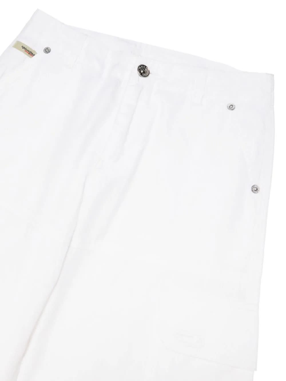 Shop Diesel Pantaloni Cargo In White