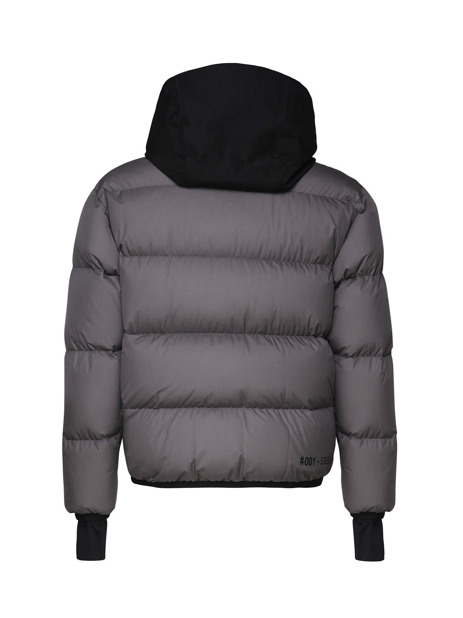 Shop Moncler Marcassin Down Jacket In Grey, Black