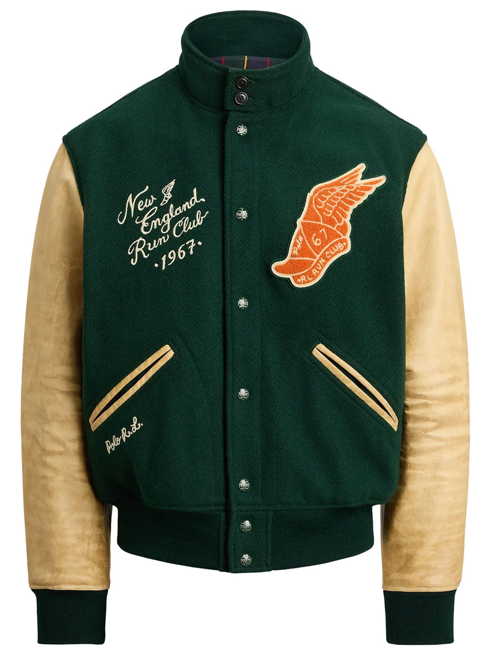 Ralph Lauren Varsity-inspired Jacket In Green
