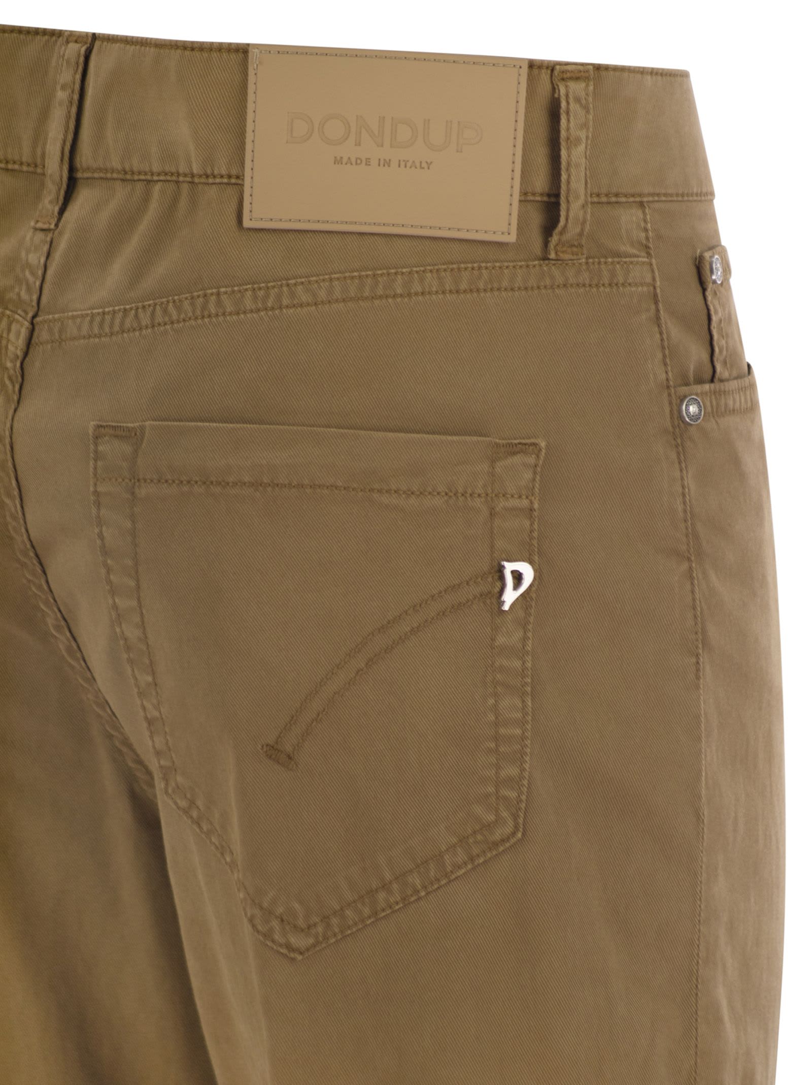 Dondup Koons Loose Fitting Jeans In Lyocell And Stretch Cotton In Hazelnut