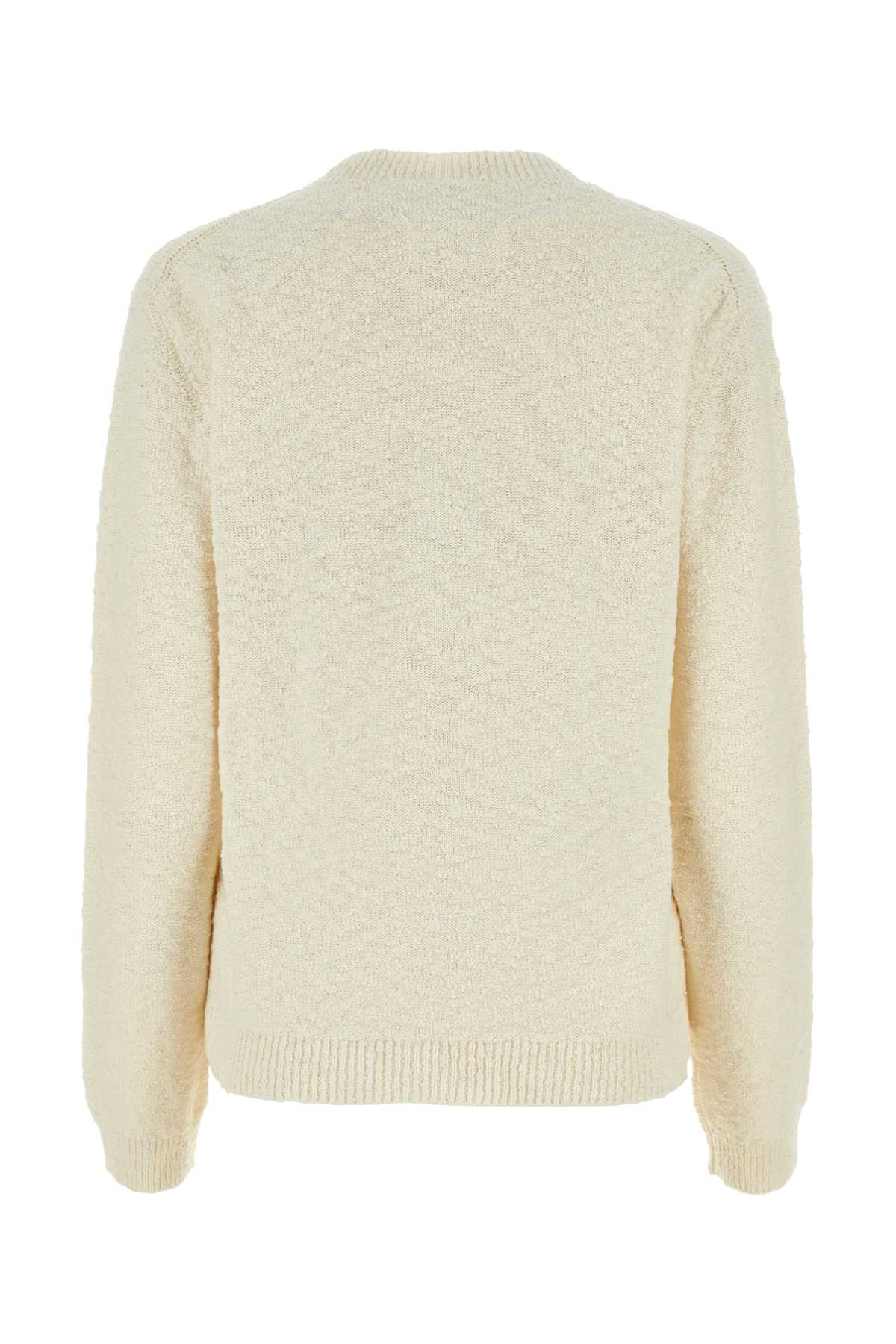 Shop Maison Margiela Ivory Cotton Blend Sweater In 102