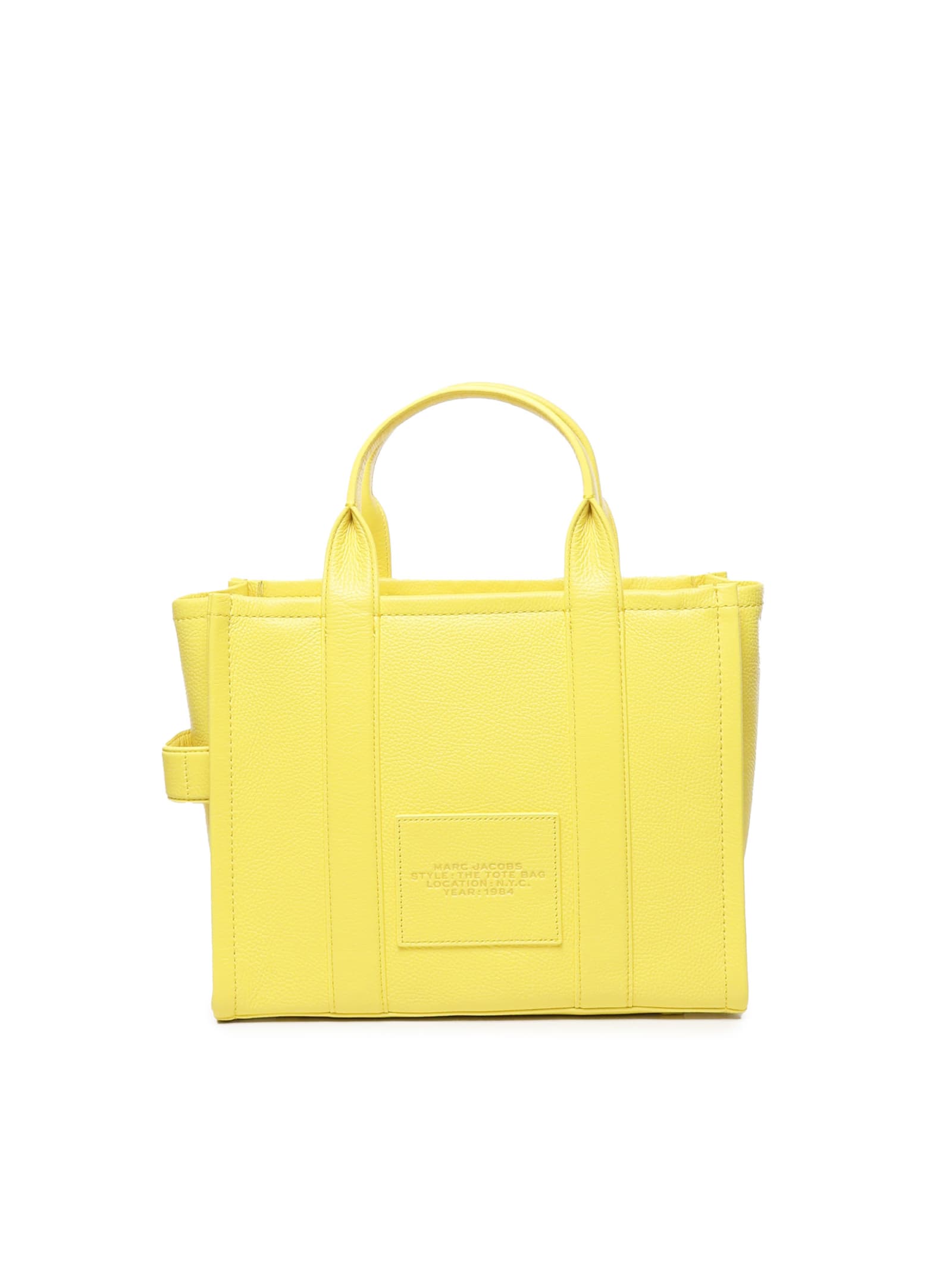 Shop Marc Jacobs The Tote Bag Medium In Smiley Yellow