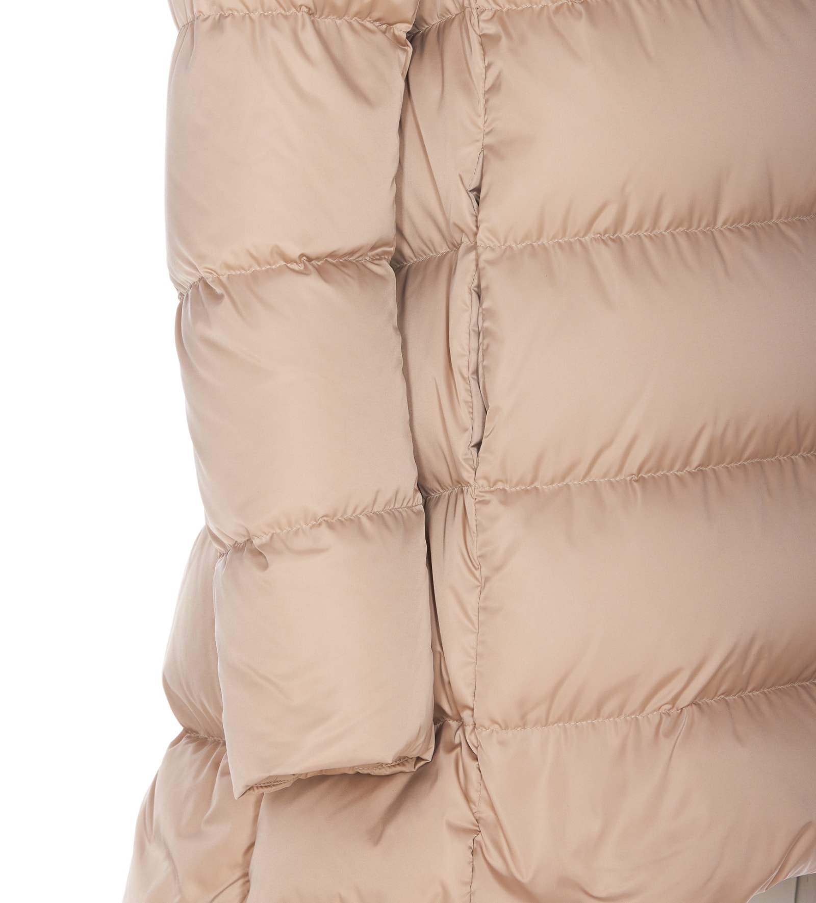 Herno A-shape Satin Down Jacket In Neutral