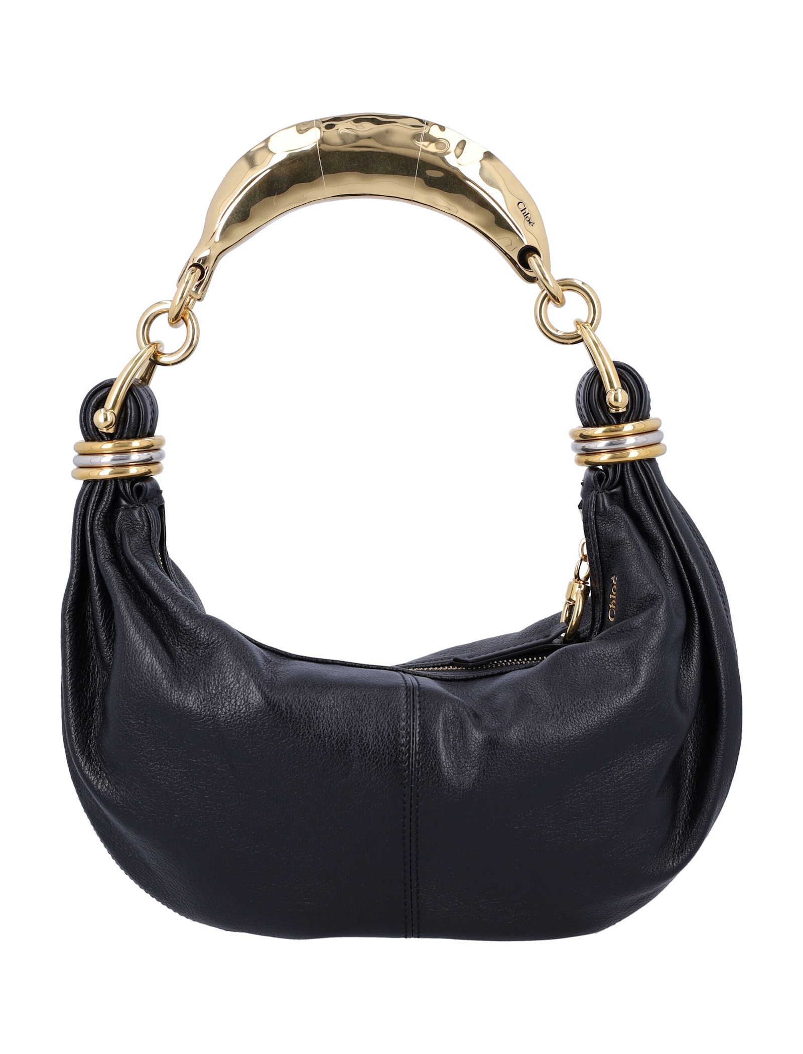 Shop Chloé Small Bracelet Hobo Bag In Black