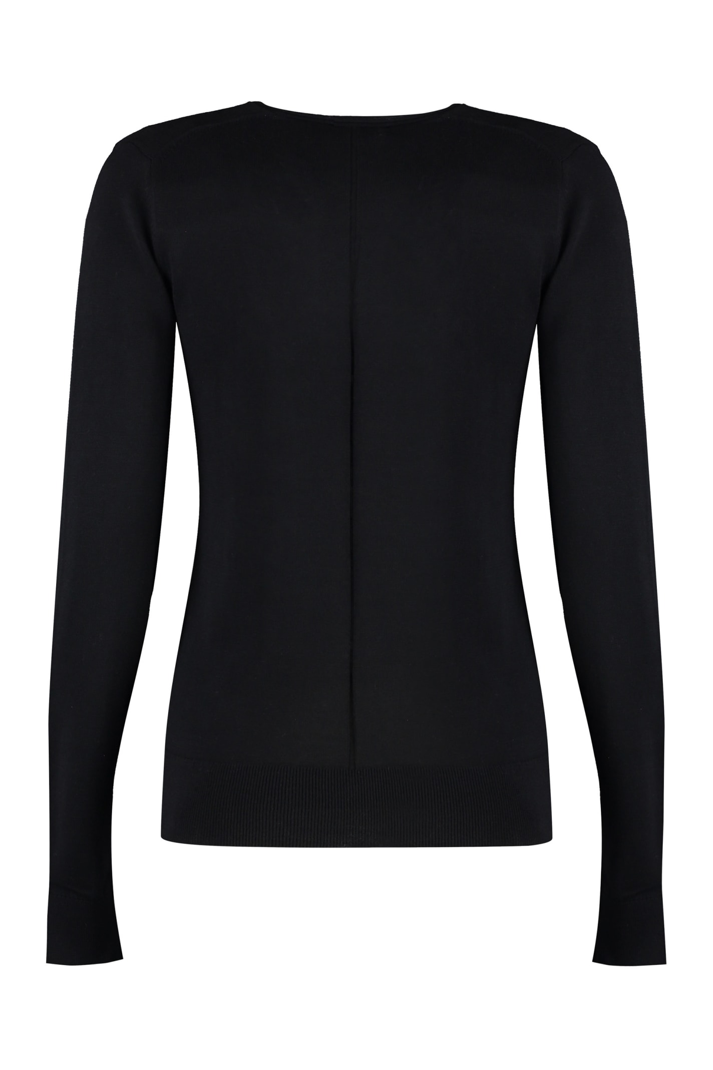 Shop Calvin Klein Cotton-blend Sweater In Black