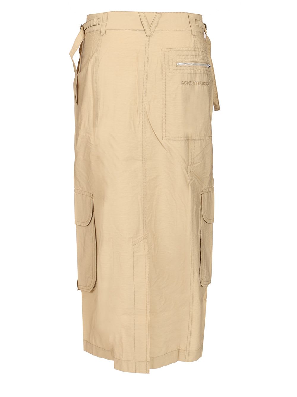 Acne Studios Multipocket Long Skirt Skirts Beige In Neutral