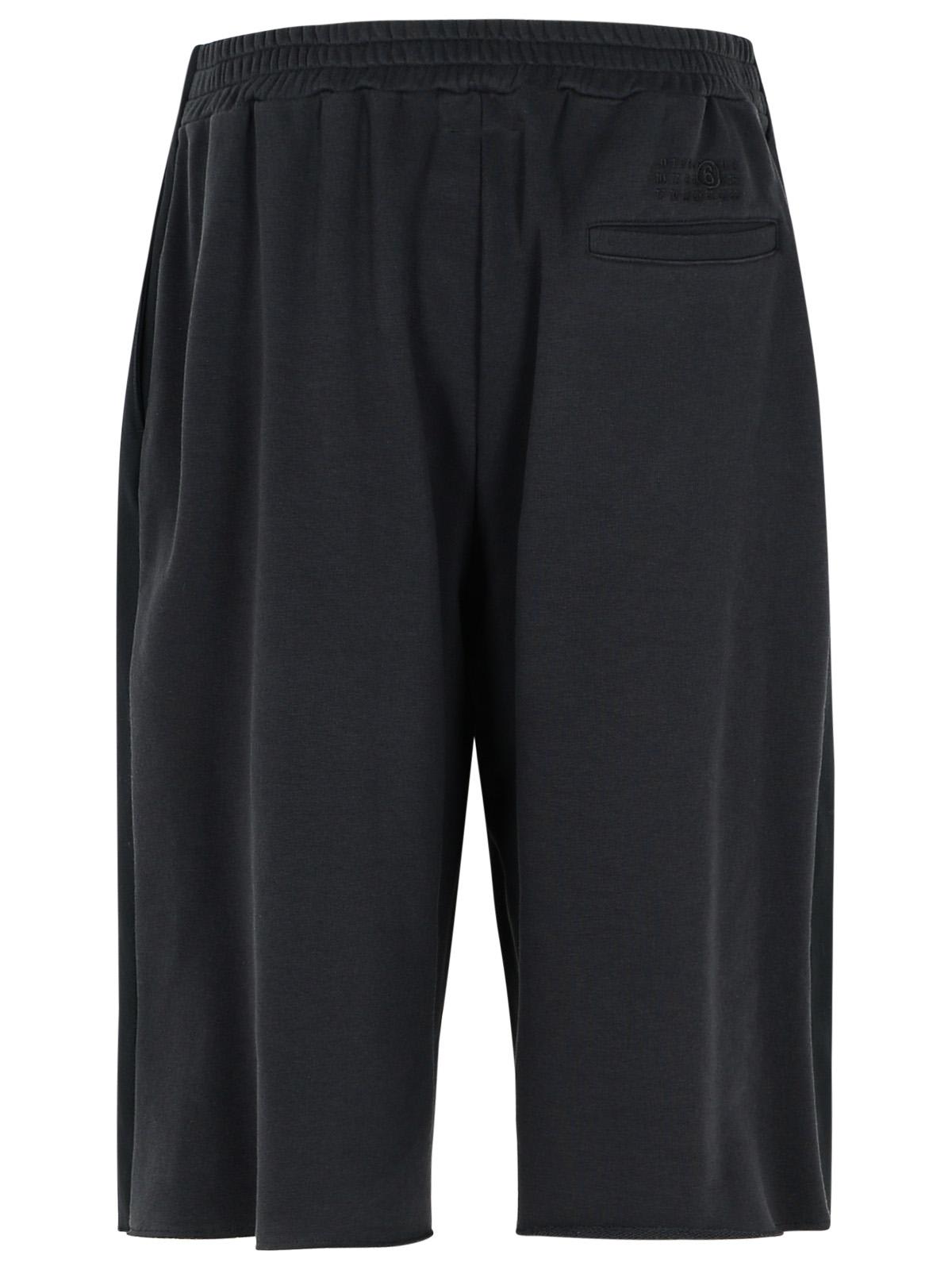 Mm6 Maison Margiela Wool Bermuda Shorts Back Pocket In Black