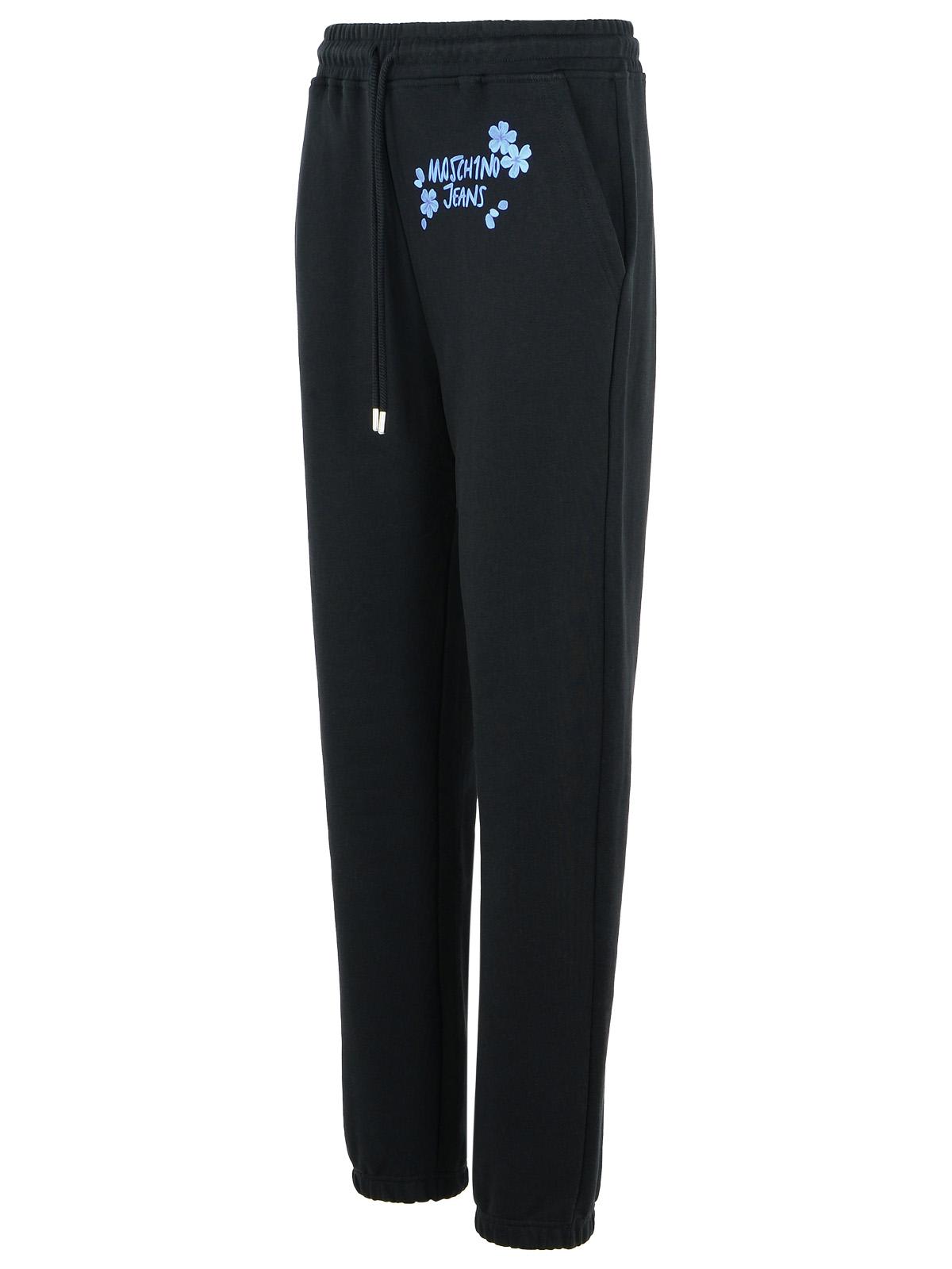 M05CH1N0 JEANS BLACK COTTON JOGGERS 