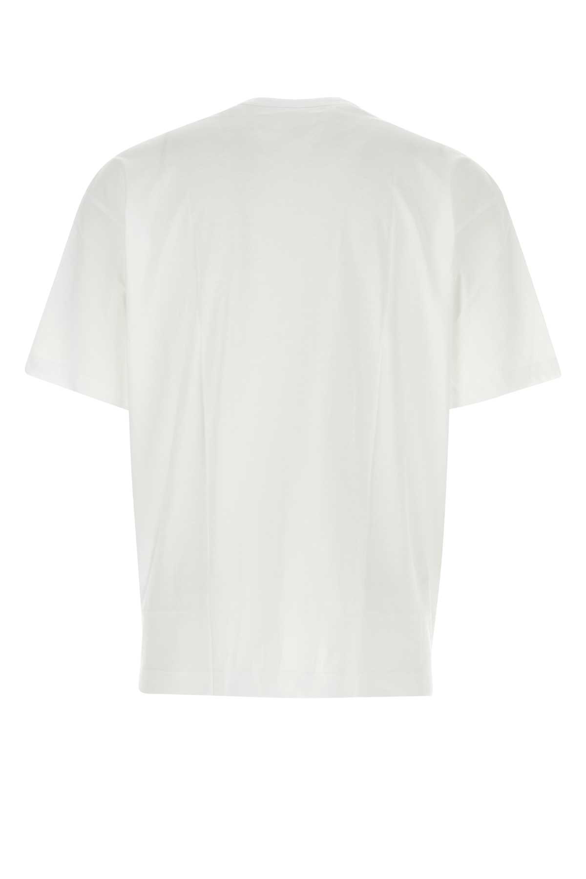 Comme Des Garçons Shirt White Cotton Comme Des Garã§ons Shirt X Lacoste T-shirt