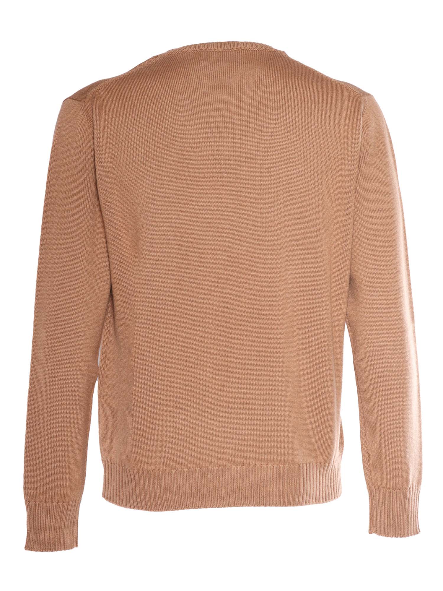 Ballantyne Man Sweater Camel Size 36 Cashmere In Brown