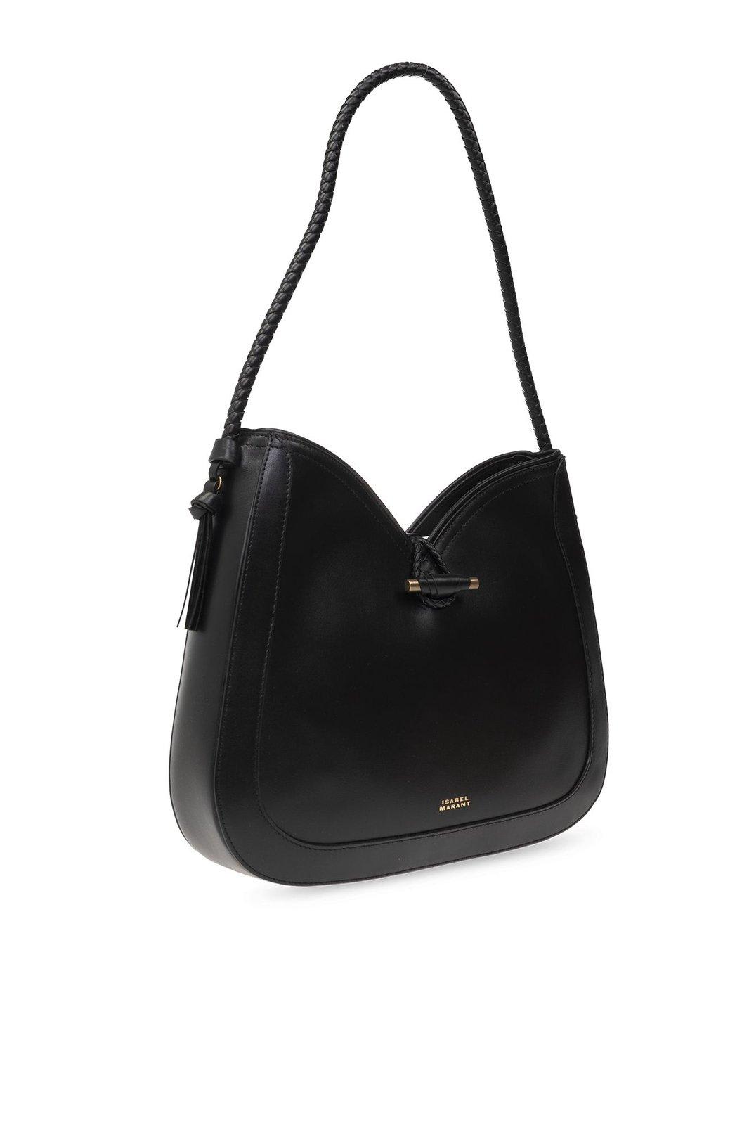 Shop Isabel Marant Vigo Toggle Fastened Shoulder Bag In Black