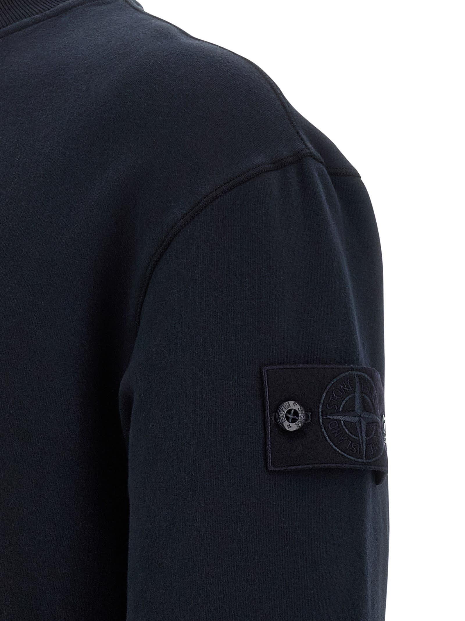 Stone Island Logo Badge Sweatshirt In Animal Print