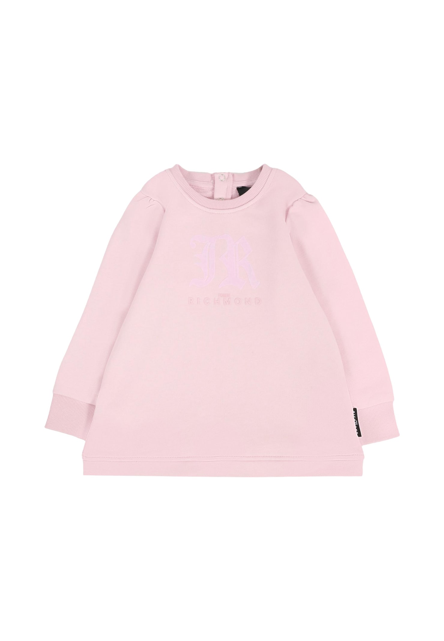 Richmond Lilac Dress For Baby Girl With Logo In Pink