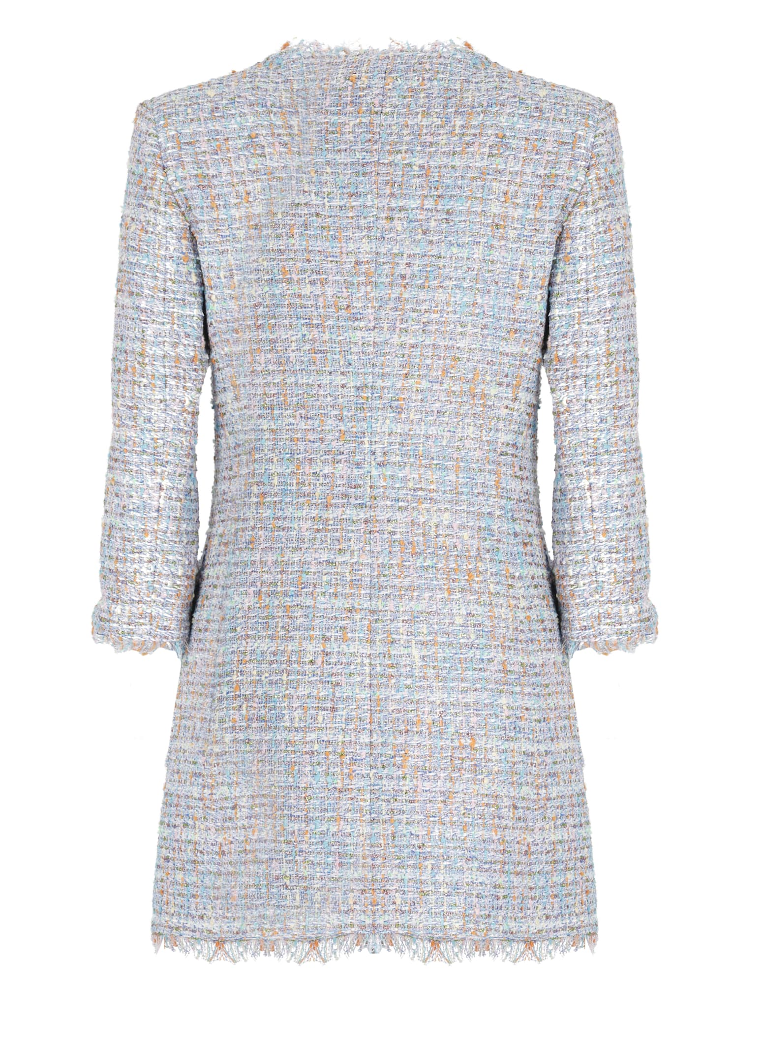 Tagliatore Frayed Edge Button Front Blazer