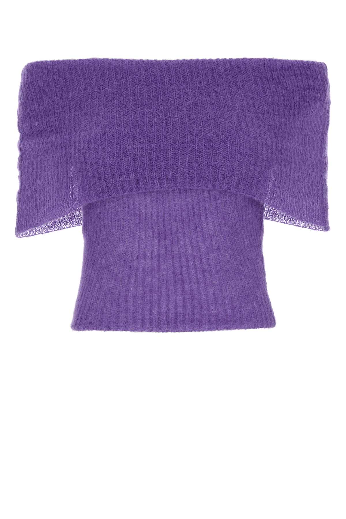 Purple Nylon Blend Fuzzy Top