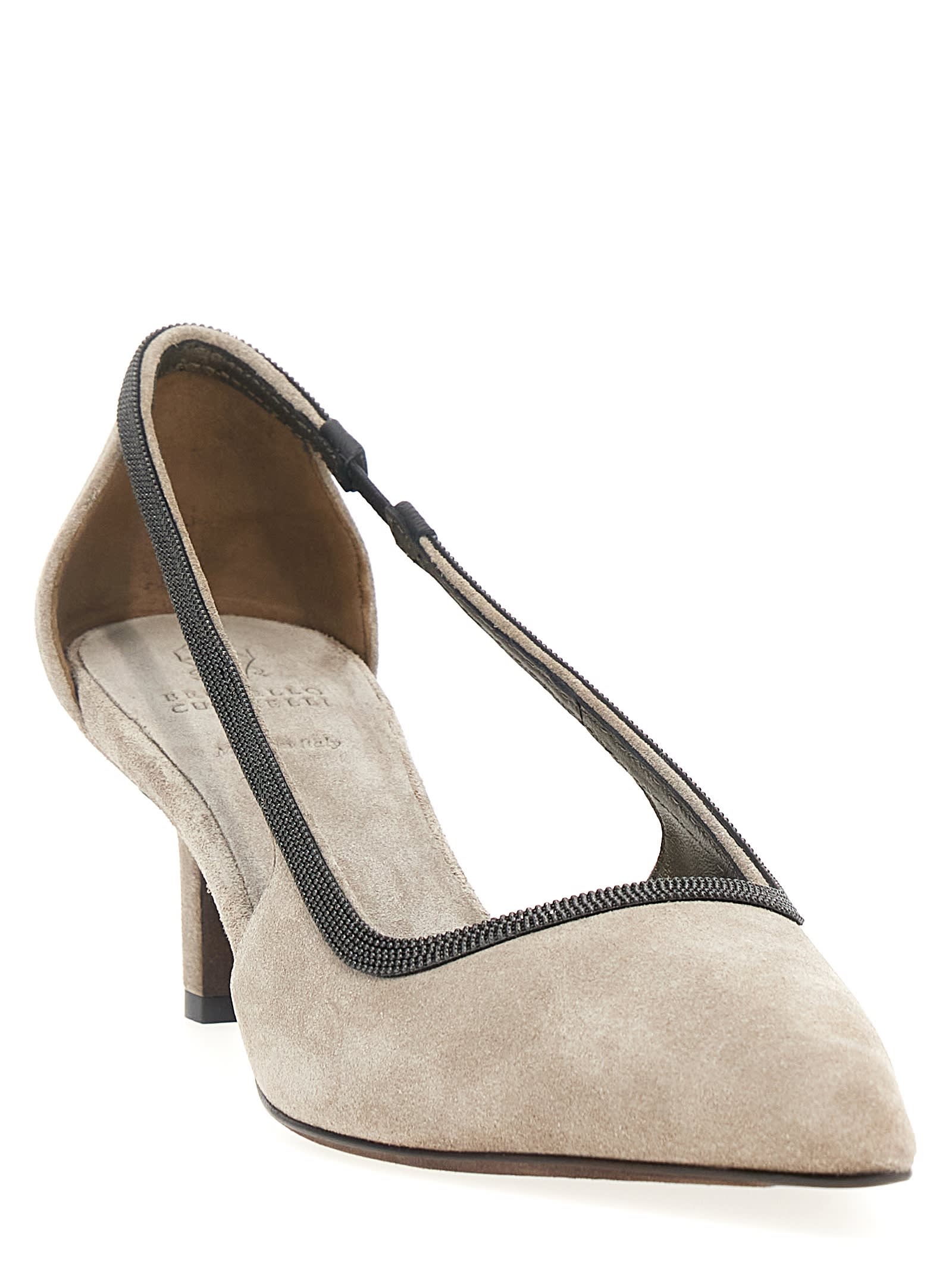 Shop Brunello Cucinelli City Pumps In Grey