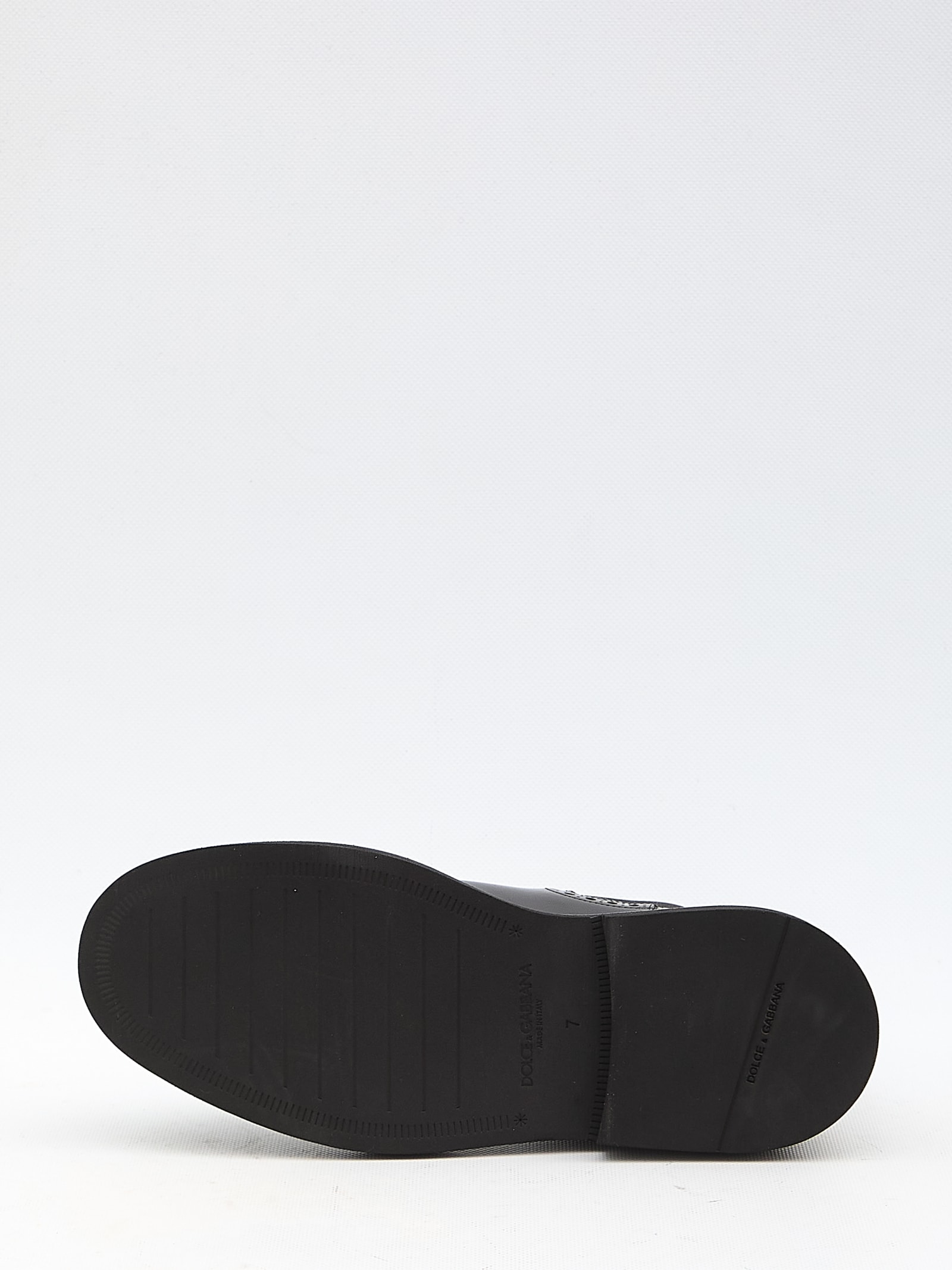 Dolce & Gabbana Brushed Leather Chelsea Boots In Black