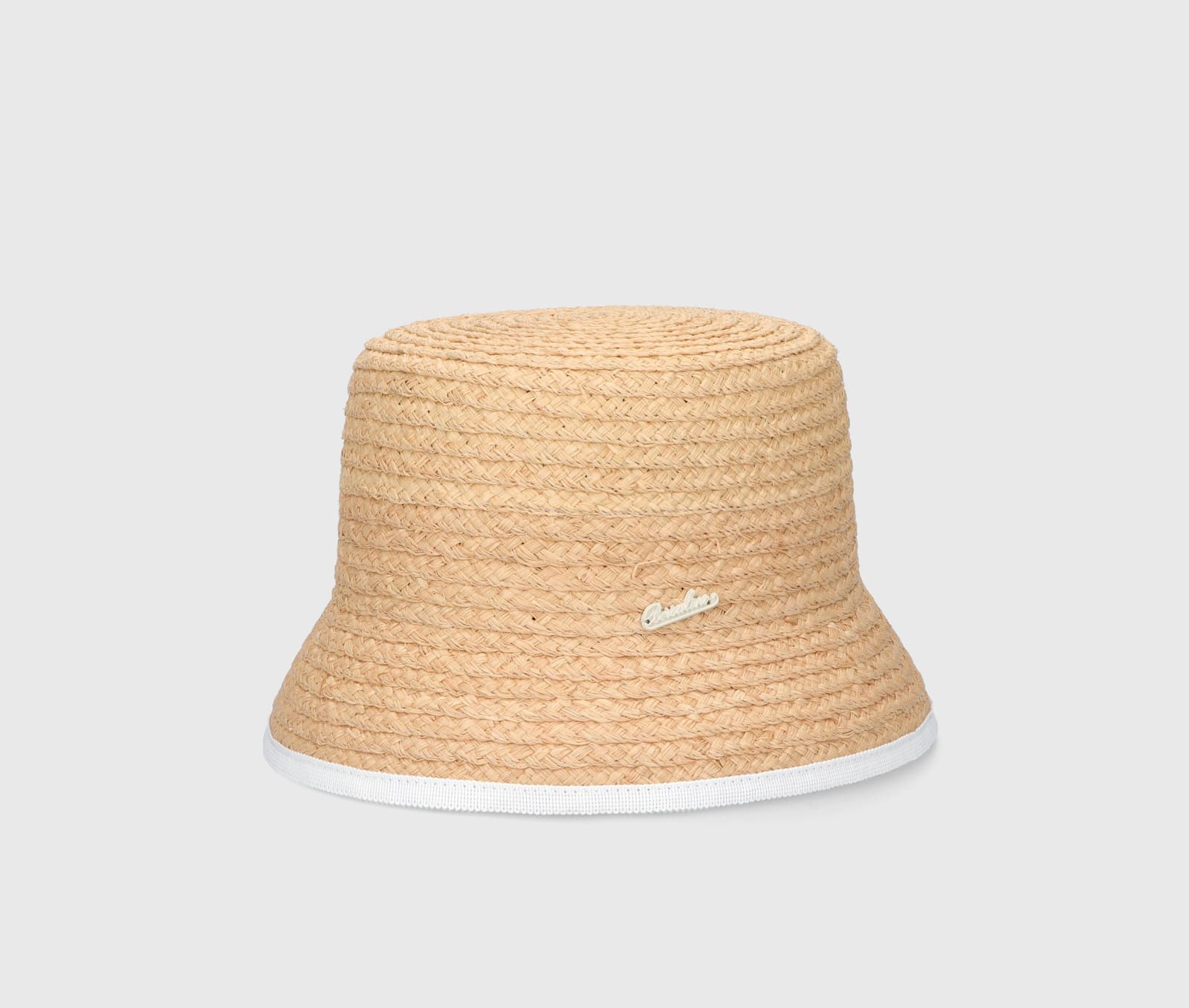 Shop Borsalino Noa Raffia Crochet In Natural, White Hat Band