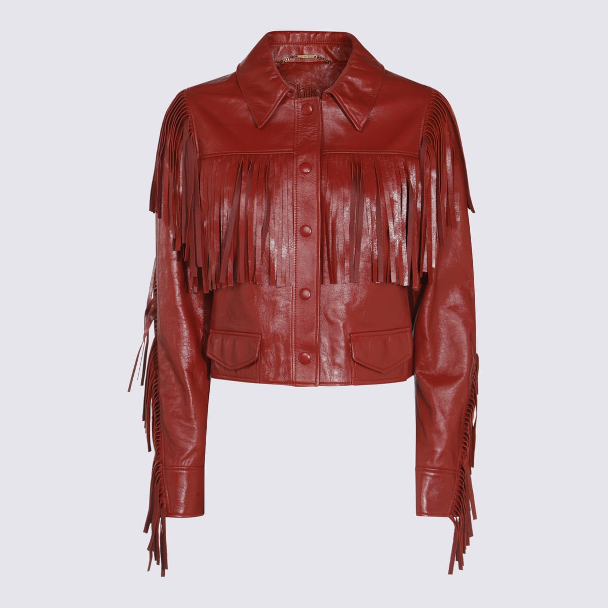 Chloé Red Leather Jacket